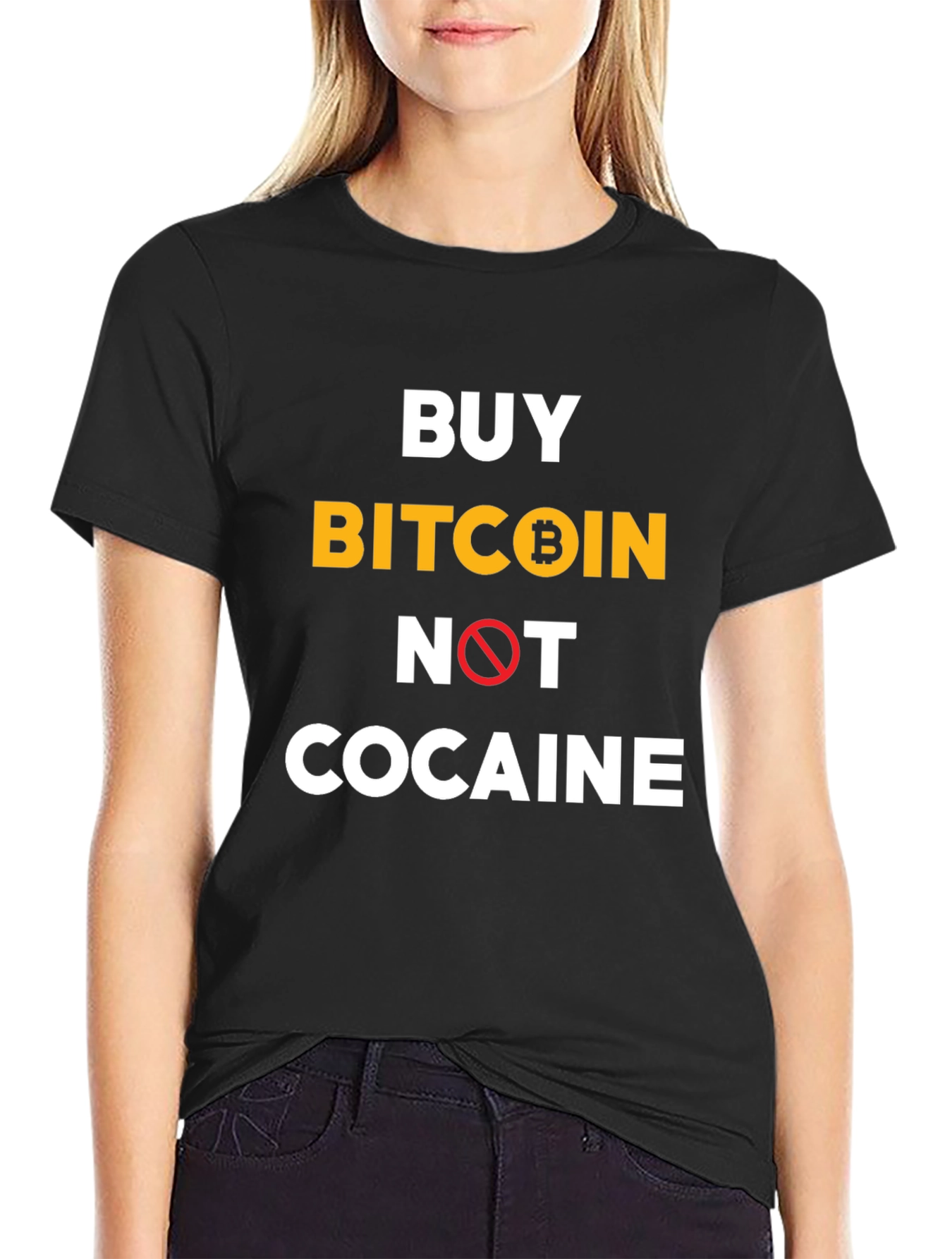 Buy Bitcoin Not Cocaine Black T-Shirt