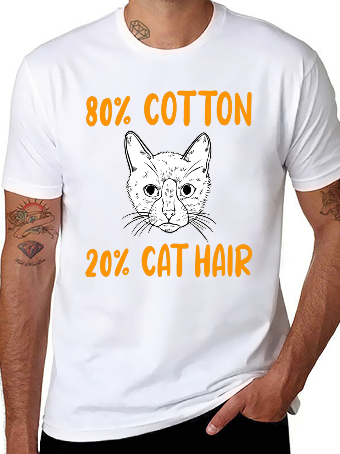 80% Cotton 20% Cat Hair T-Shirt