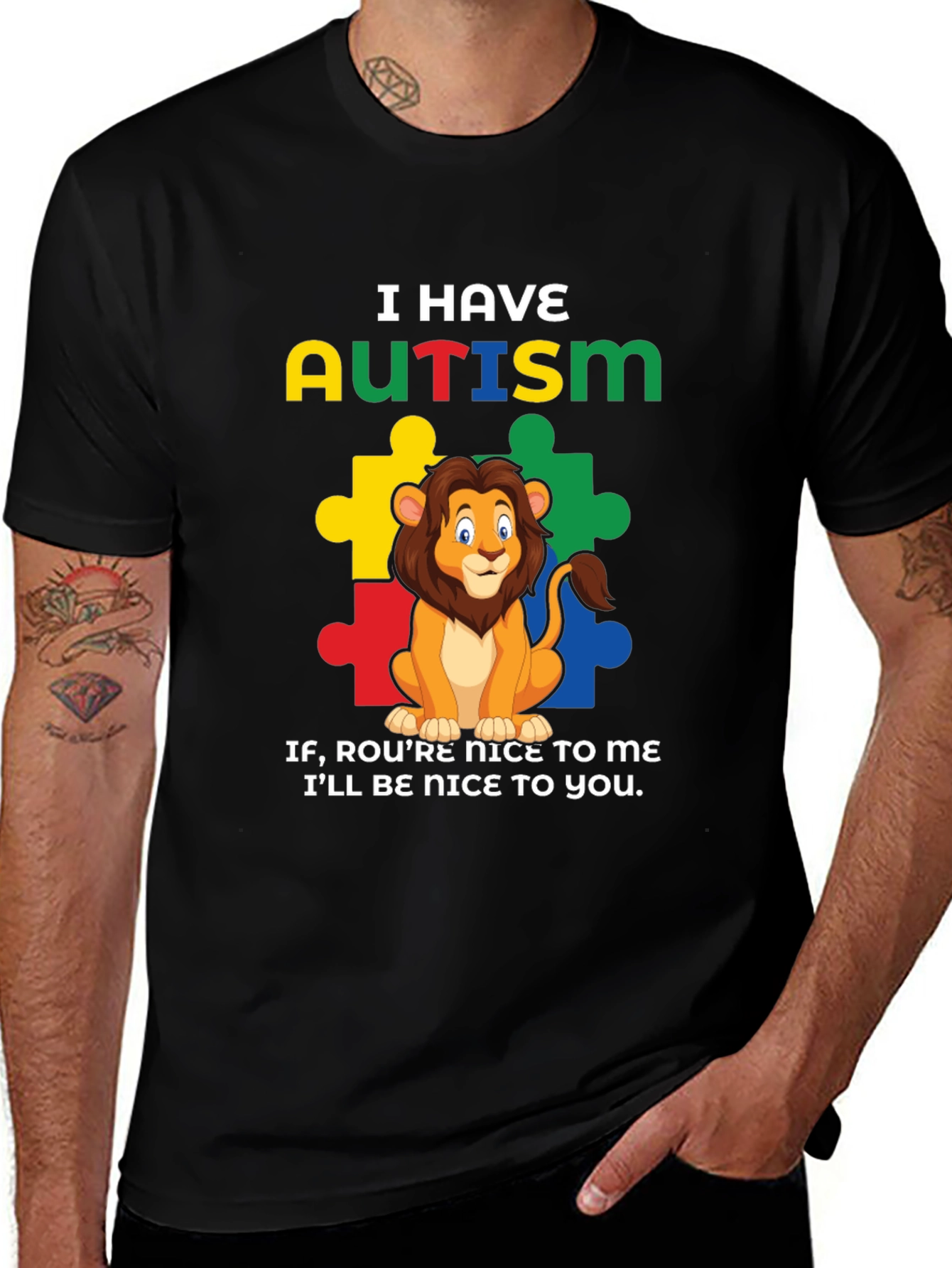 Autism Awareness Lion T-Shirt: Be Nice