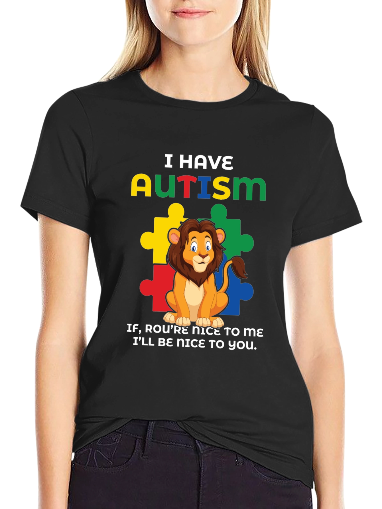 Autism Awareness Lion T-Shirt: Be Nice