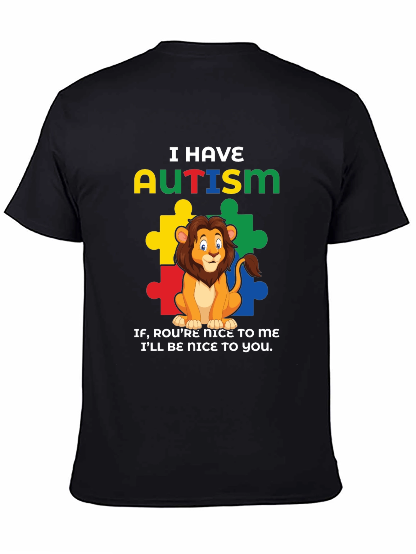Autism Awareness Lion T-Shirt: Be Nice
