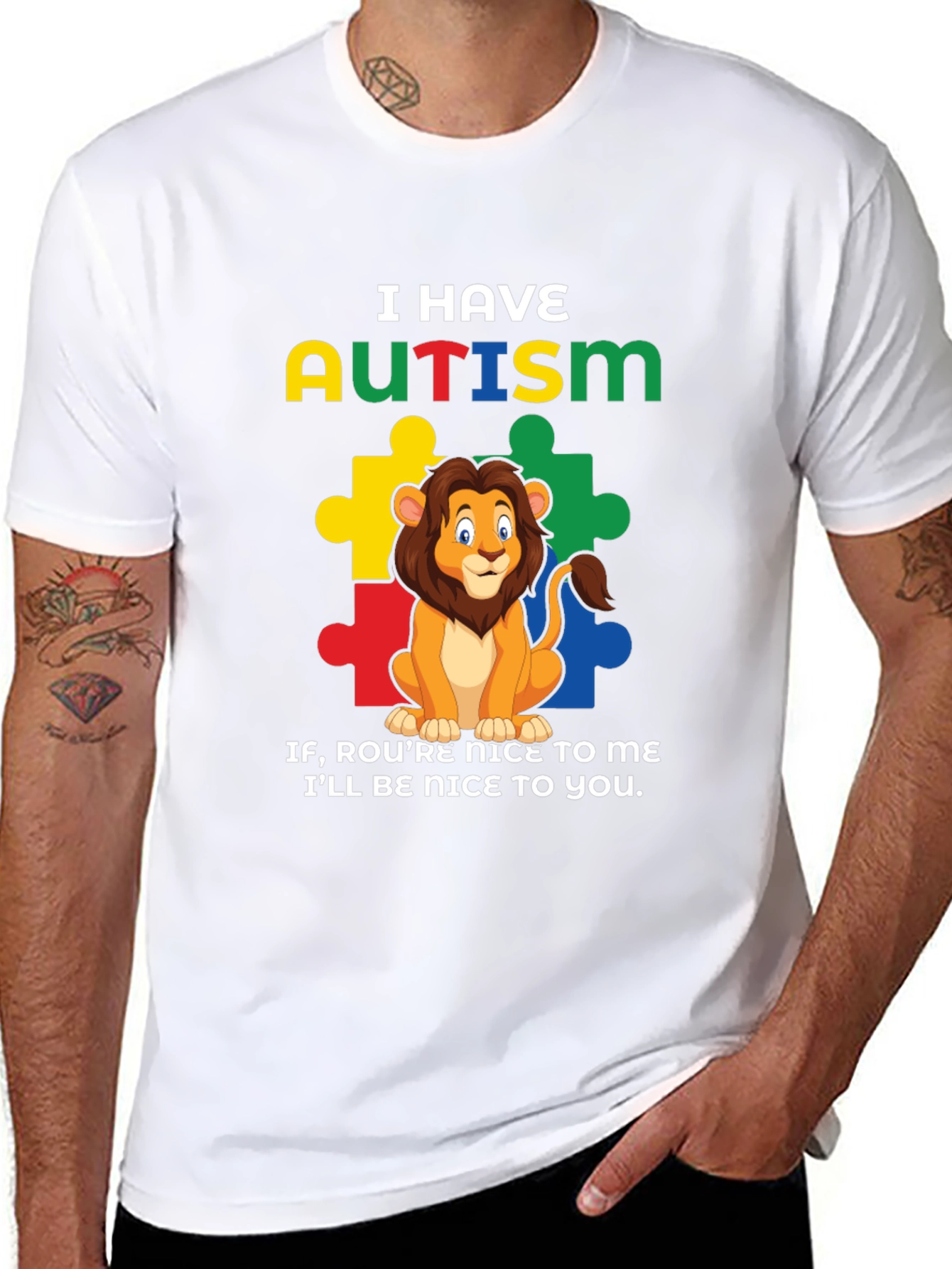 Autism Awareness Lion T-Shirt: Be Nice