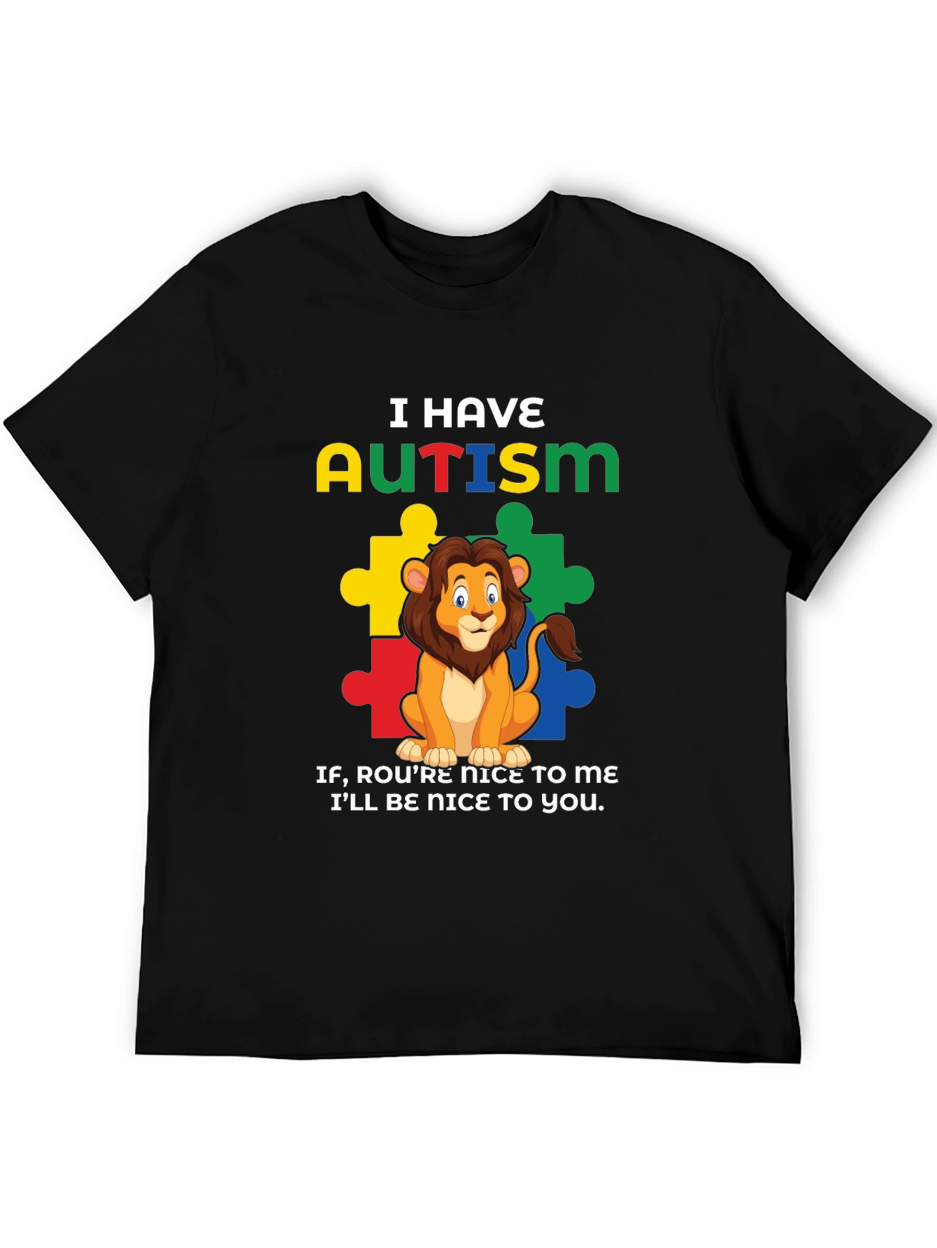 Autism Awareness Lion T-Shirt: Be Nice