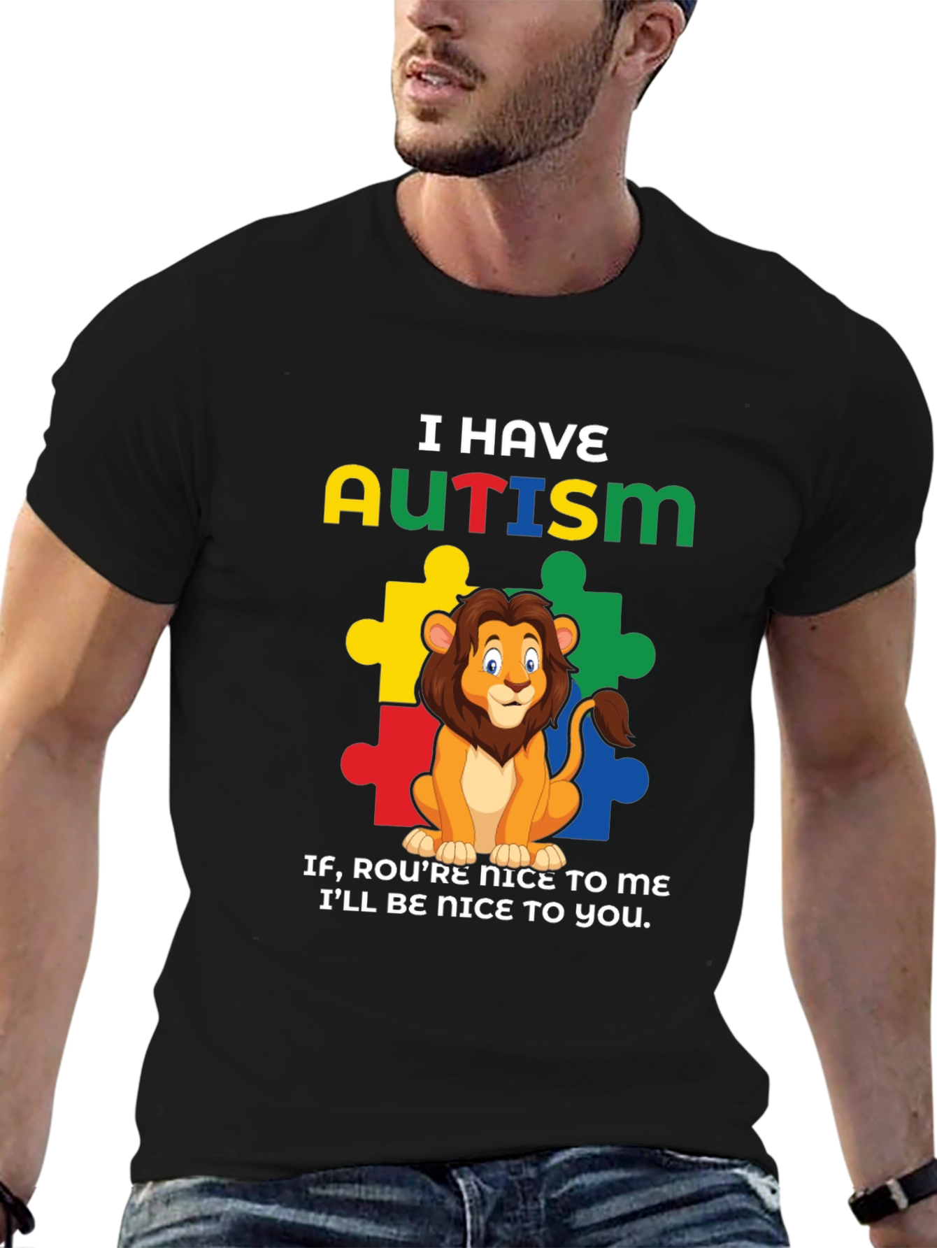Autism Awareness Lion T-Shirt: Be Nice