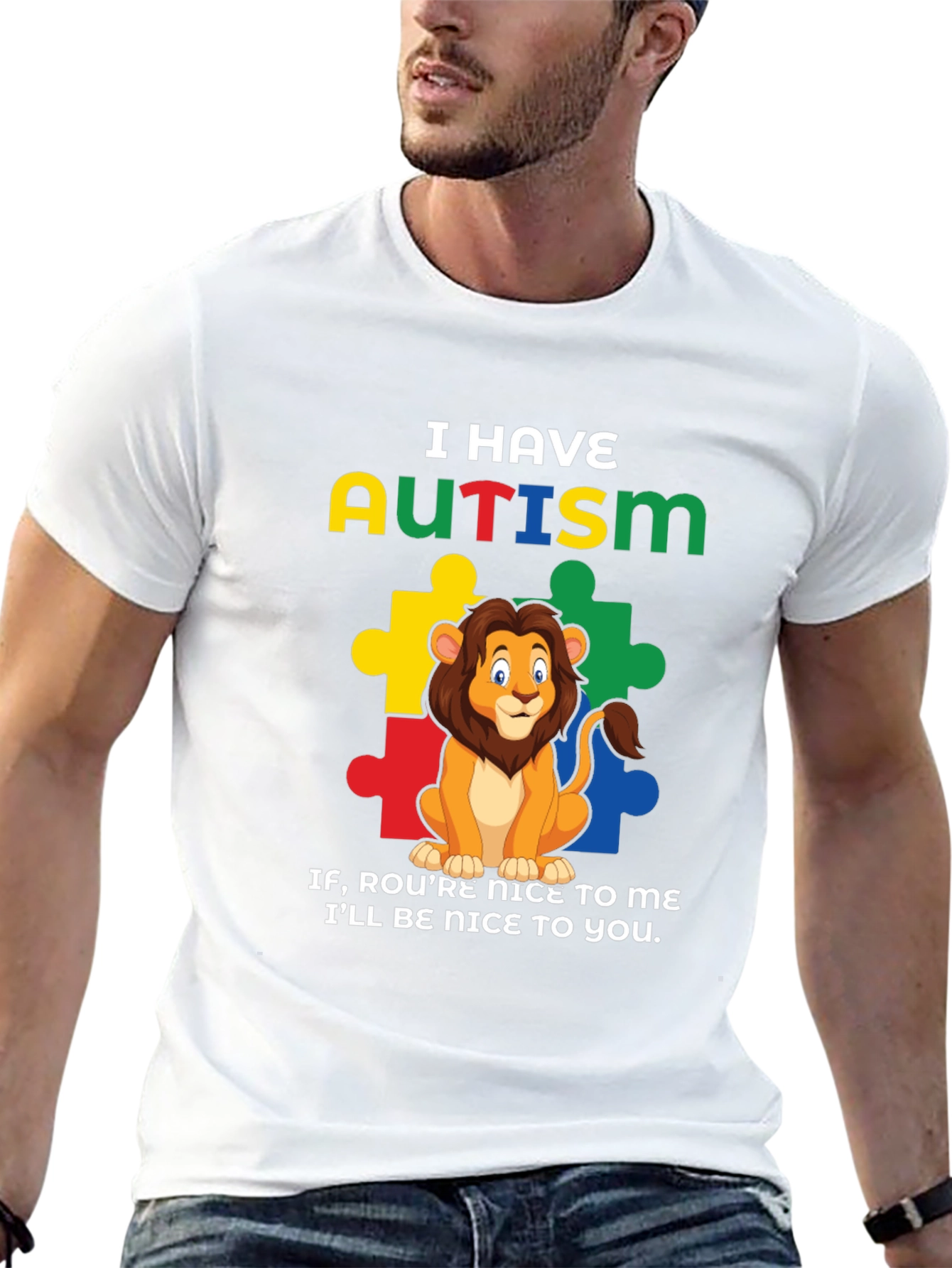 Autism Awareness Lion T-Shirt: Be Nice