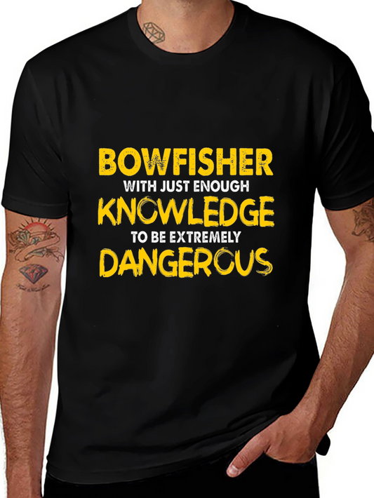 Bowfisher Knowledge Funny Graphic T-Shirt