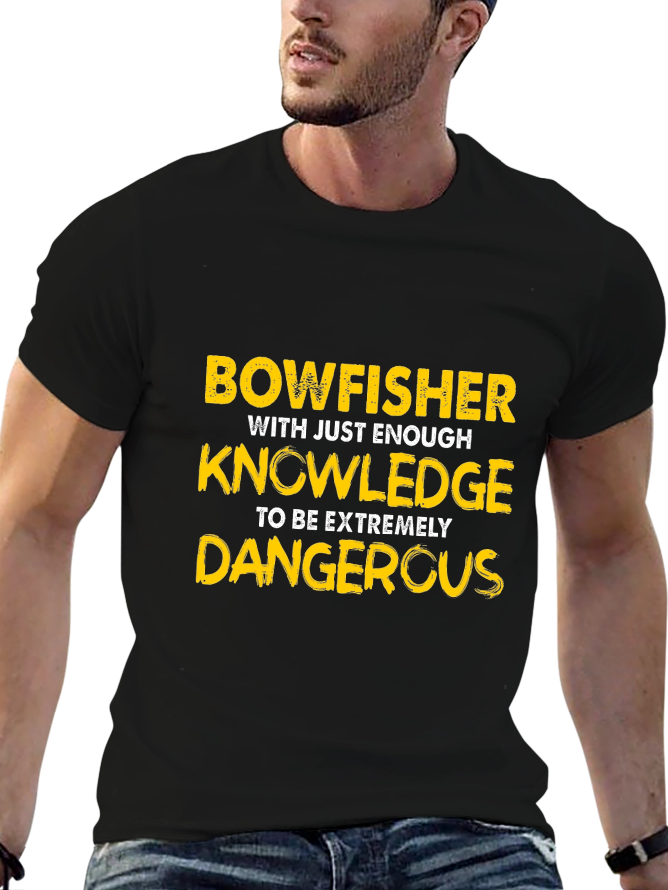 Bowfisher Knowledge Funny Graphic T-Shirt