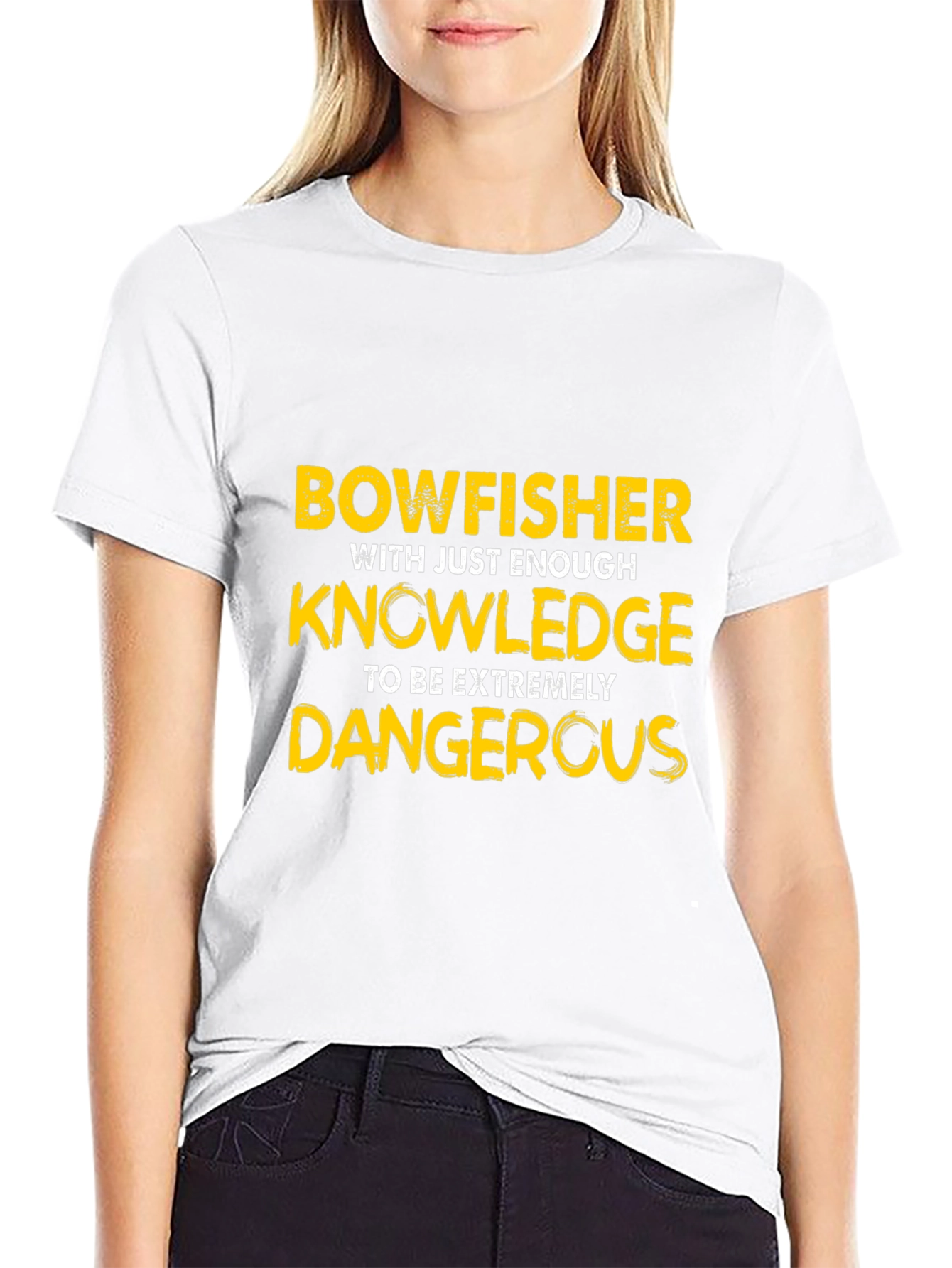 Bowfisher Knowledge Funny Graphic T-Shirt
