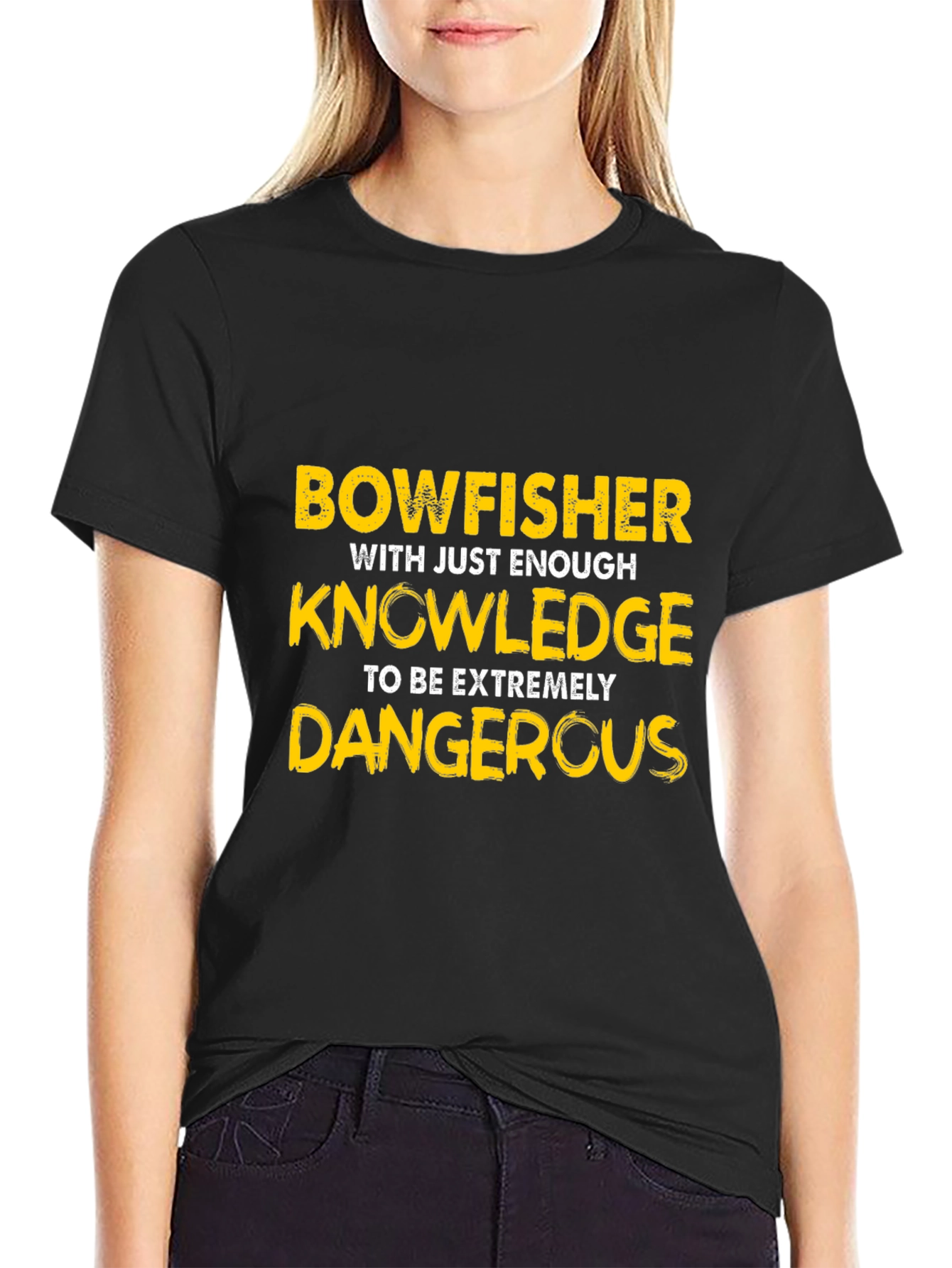 Bowfisher Knowledge Funny Graphic T-Shirt