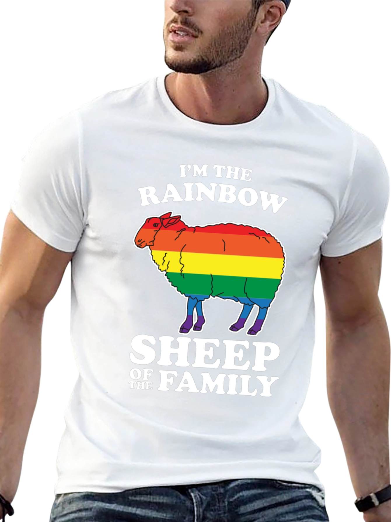 Rainbow Sheep LGBTQ Pride T-Shirt