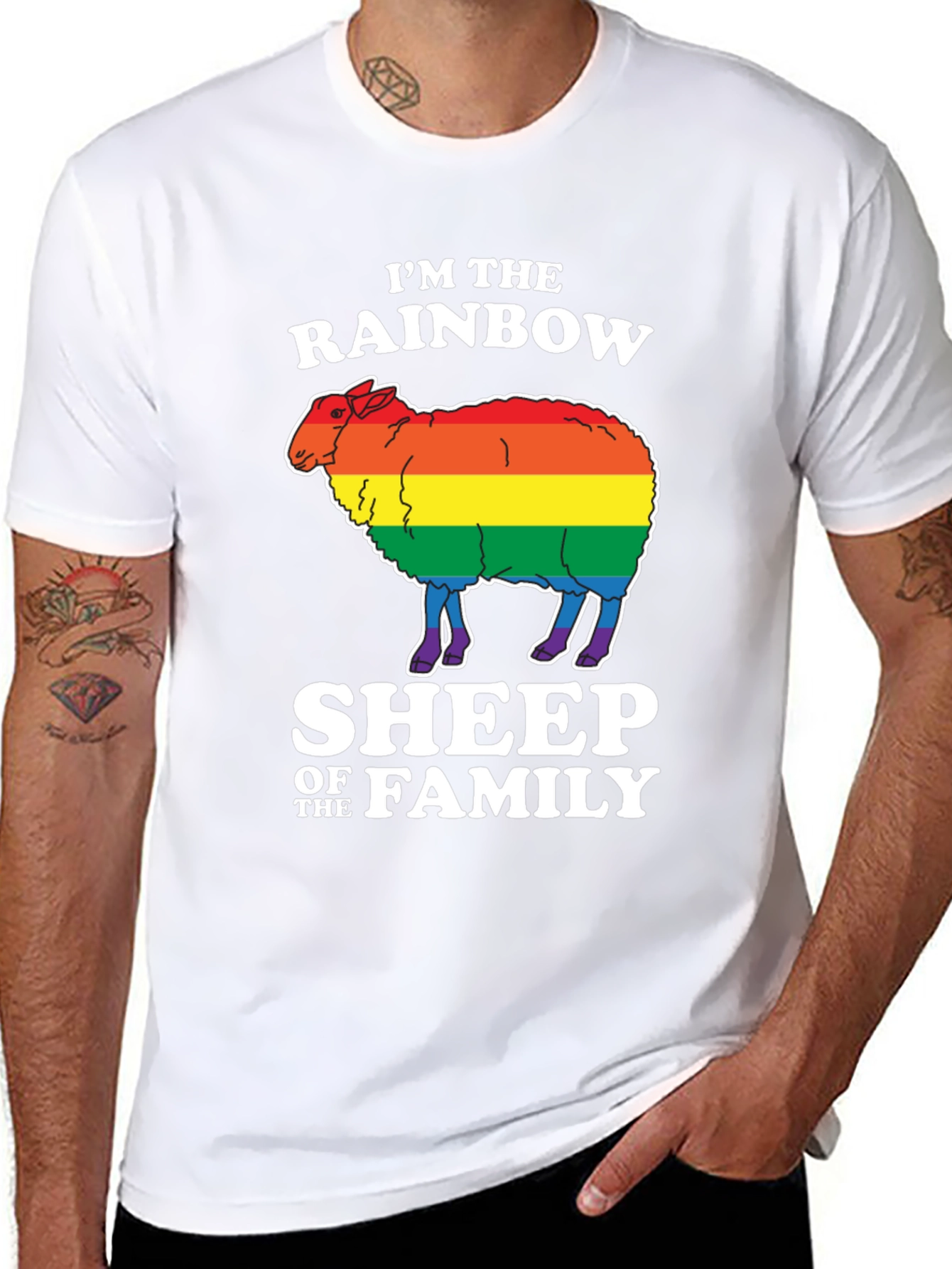 Rainbow Sheep LGBTQ Pride T-Shirt