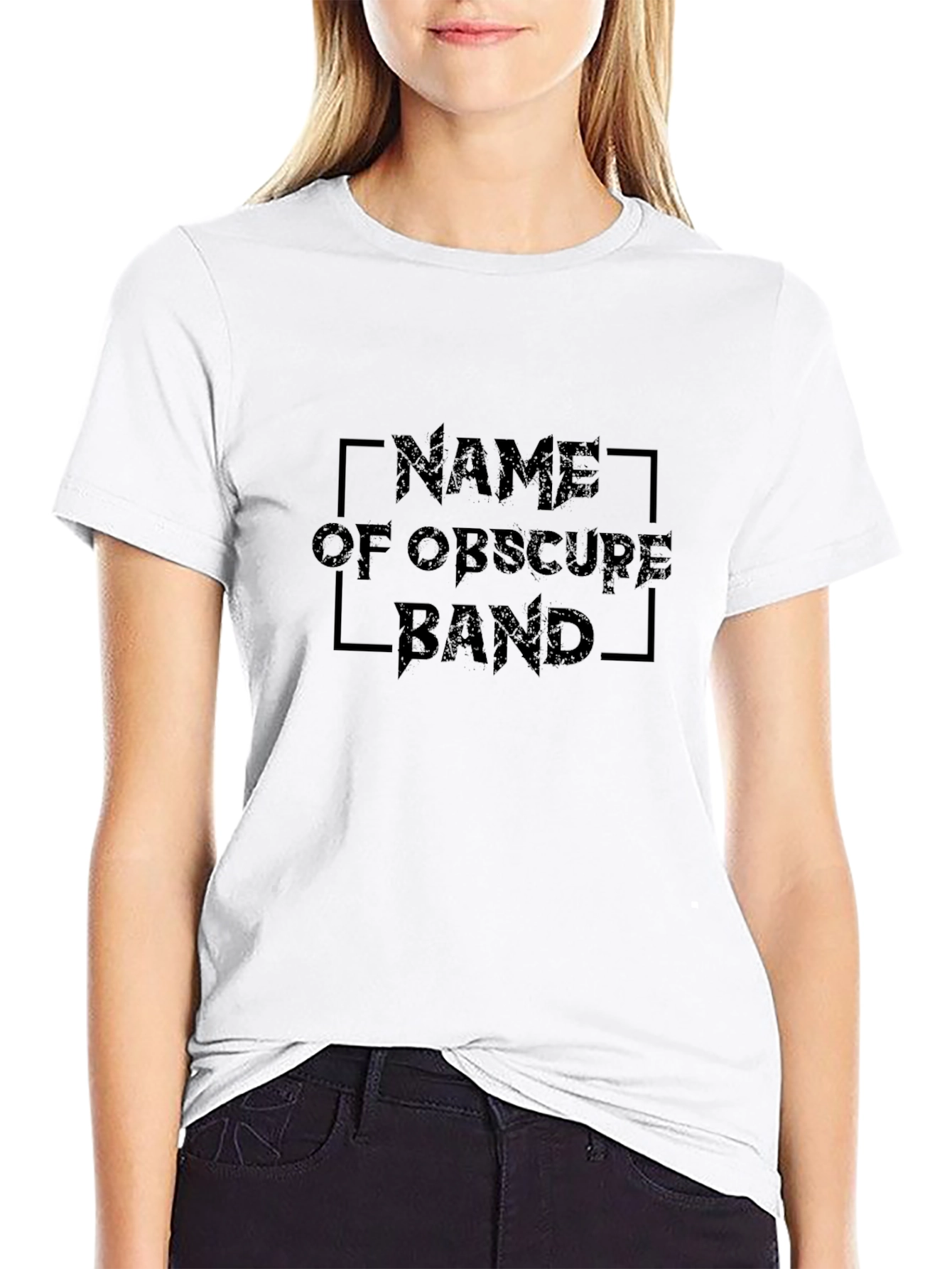 Obscure Band Name T-Shirt - Black Graphic Tee