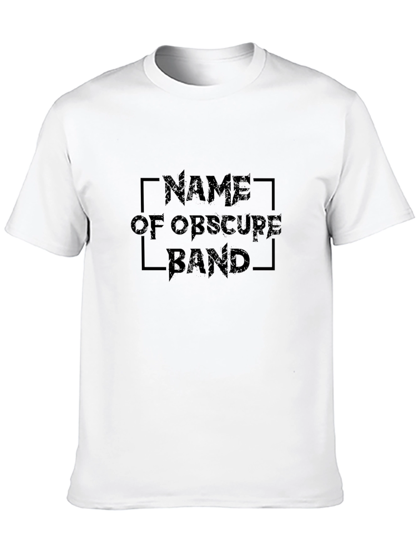 Obscure Band Name T-Shirt - Black Graphic Tee