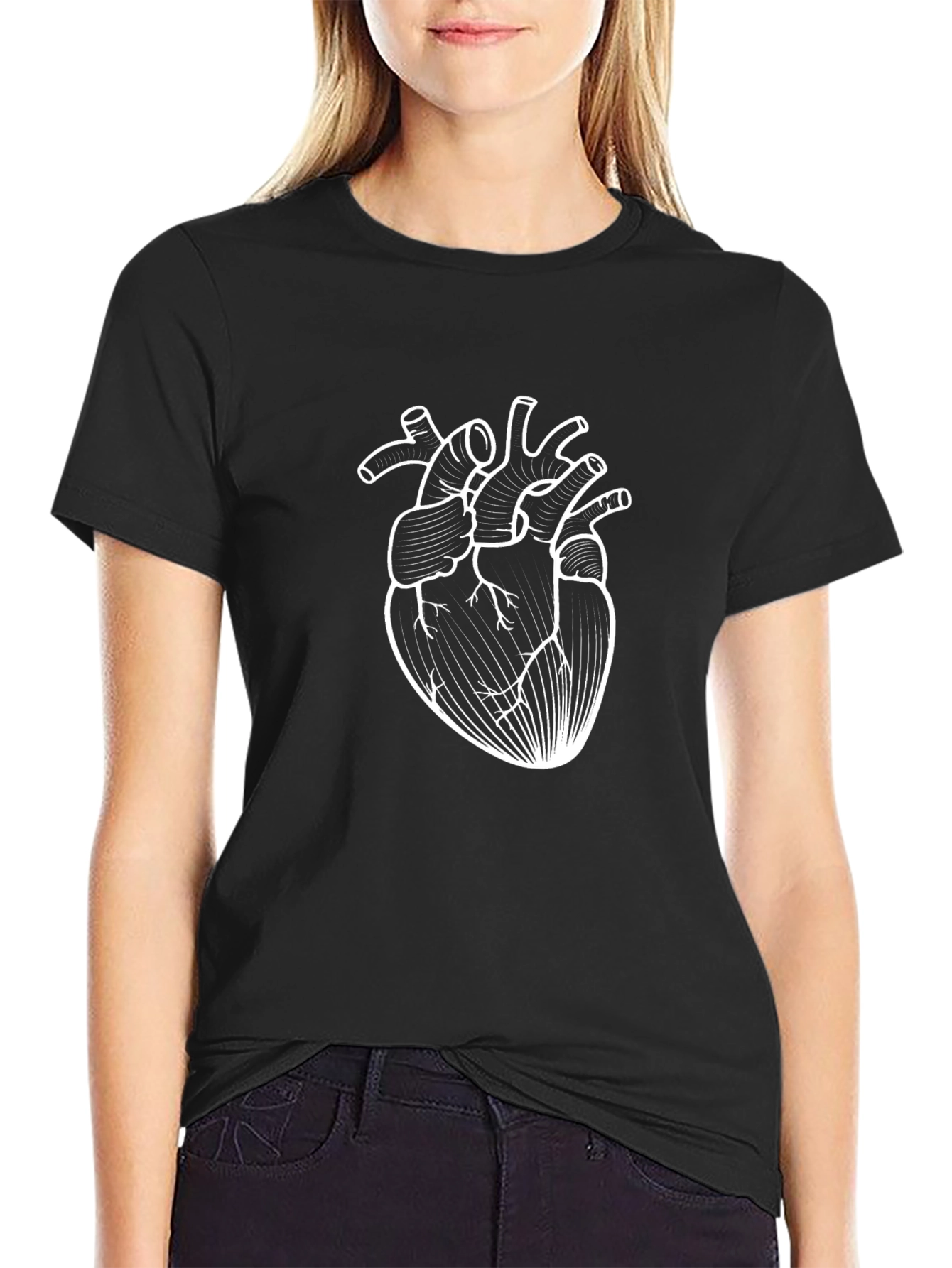 Anatomical Heart Graphic T-Shirt - Unique Design