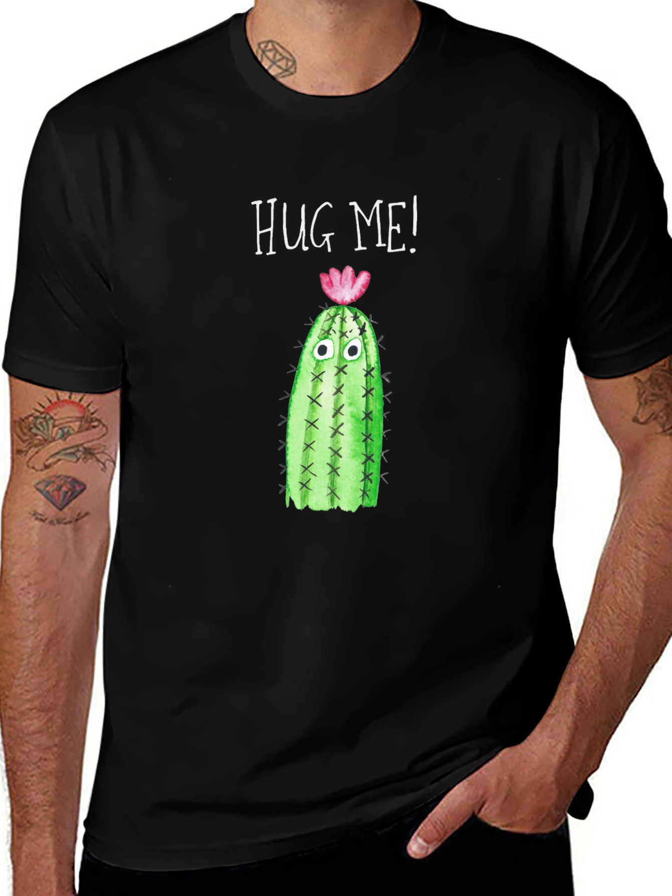 Hug Me Cactus T-Shirt - Funny Graphic Tee