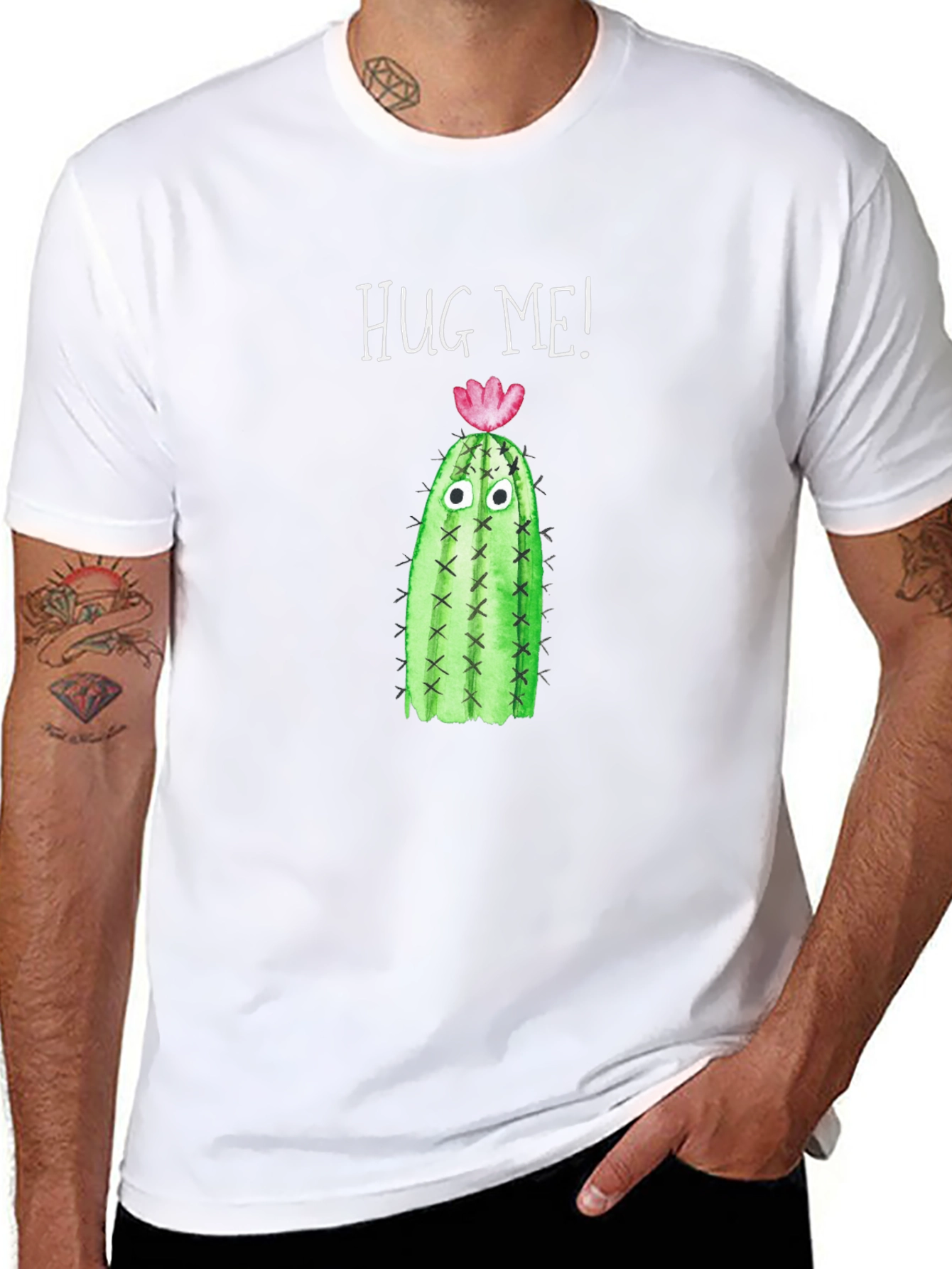Hug Me Cactus T-Shirt - Funny Graphic Tee