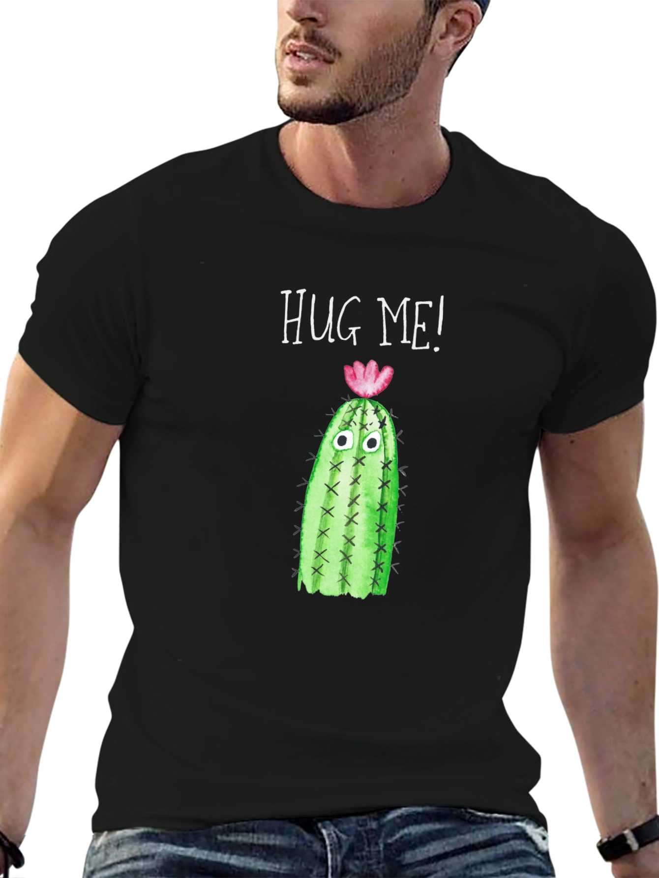 Hug Me Cactus T-Shirt - Funny Graphic Tee