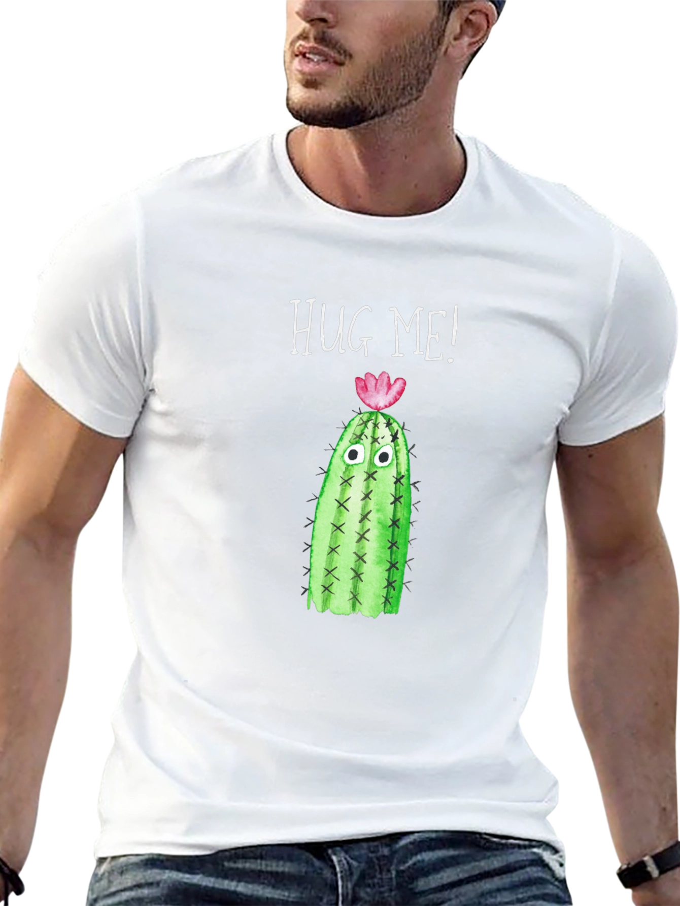 Hug Me Cactus T-Shirt - Funny Graphic Tee