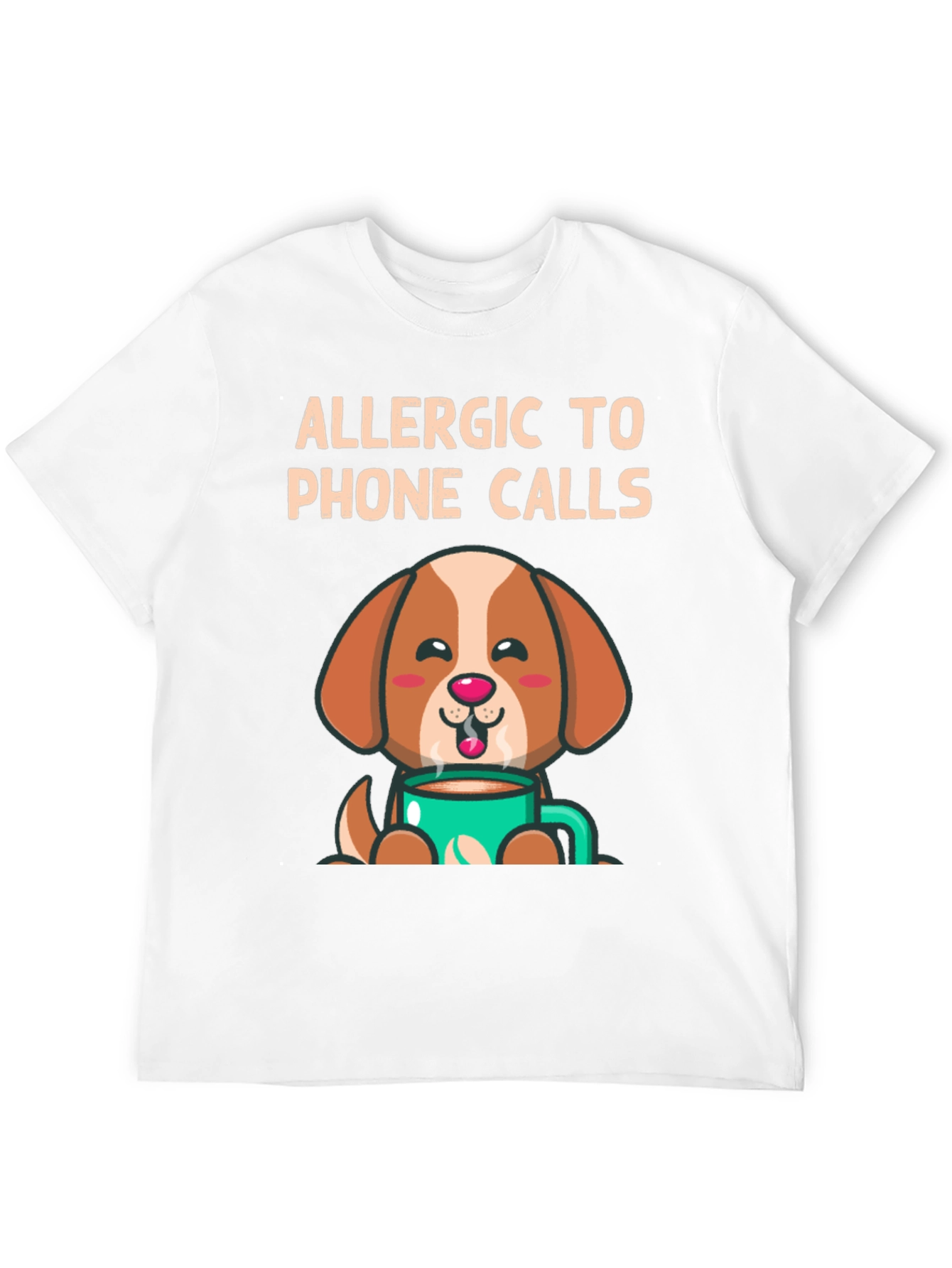 Allergic to Phone Calls Dog T-Shirt