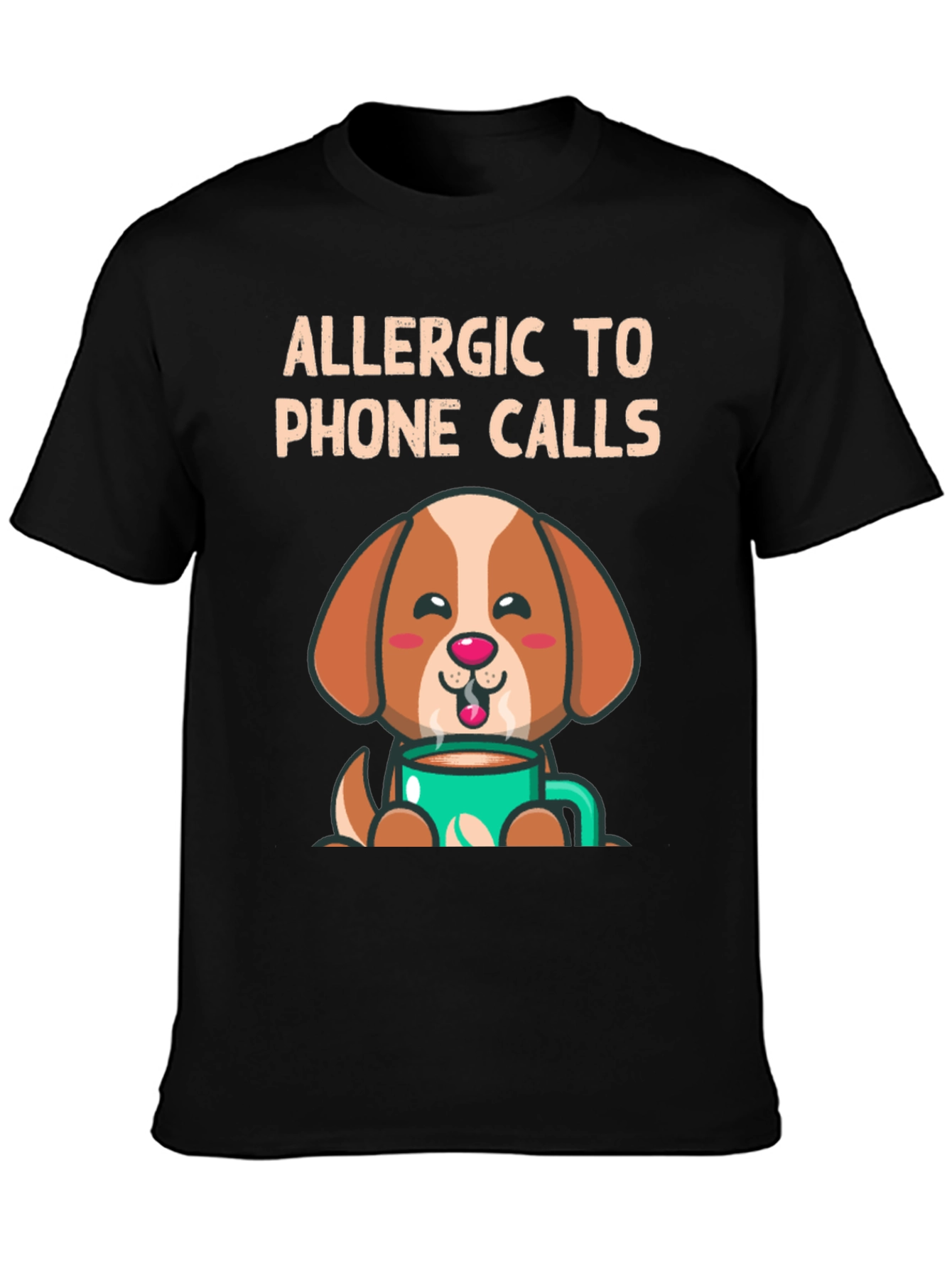 Allergic to Phone Calls Dog T-Shirt