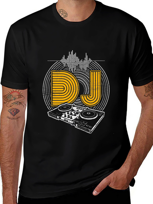 DJ Graphic Tee - Music Lovers Black T-Shirt