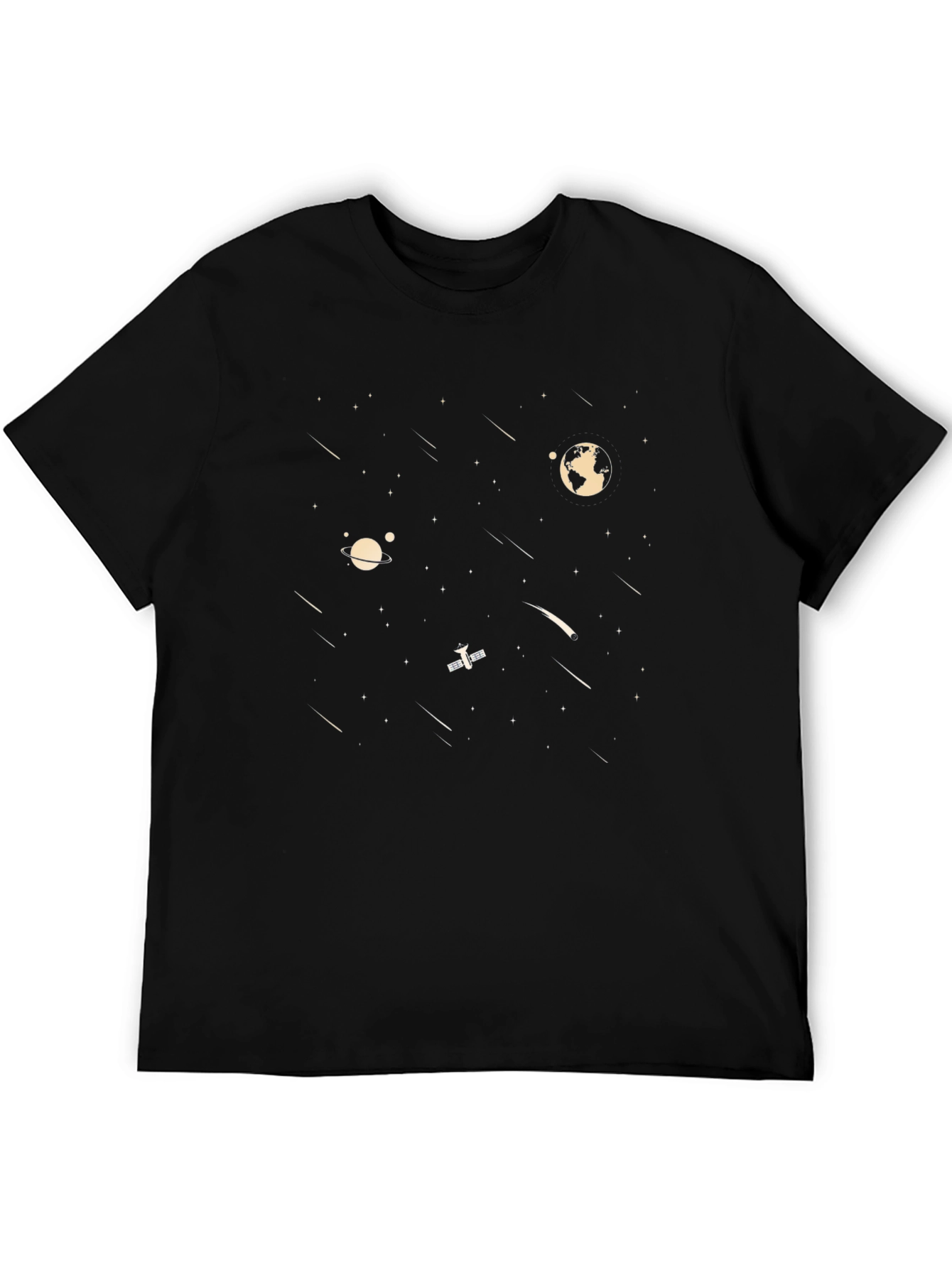 Space Graphic T-Shirt - Black Novelty Tee