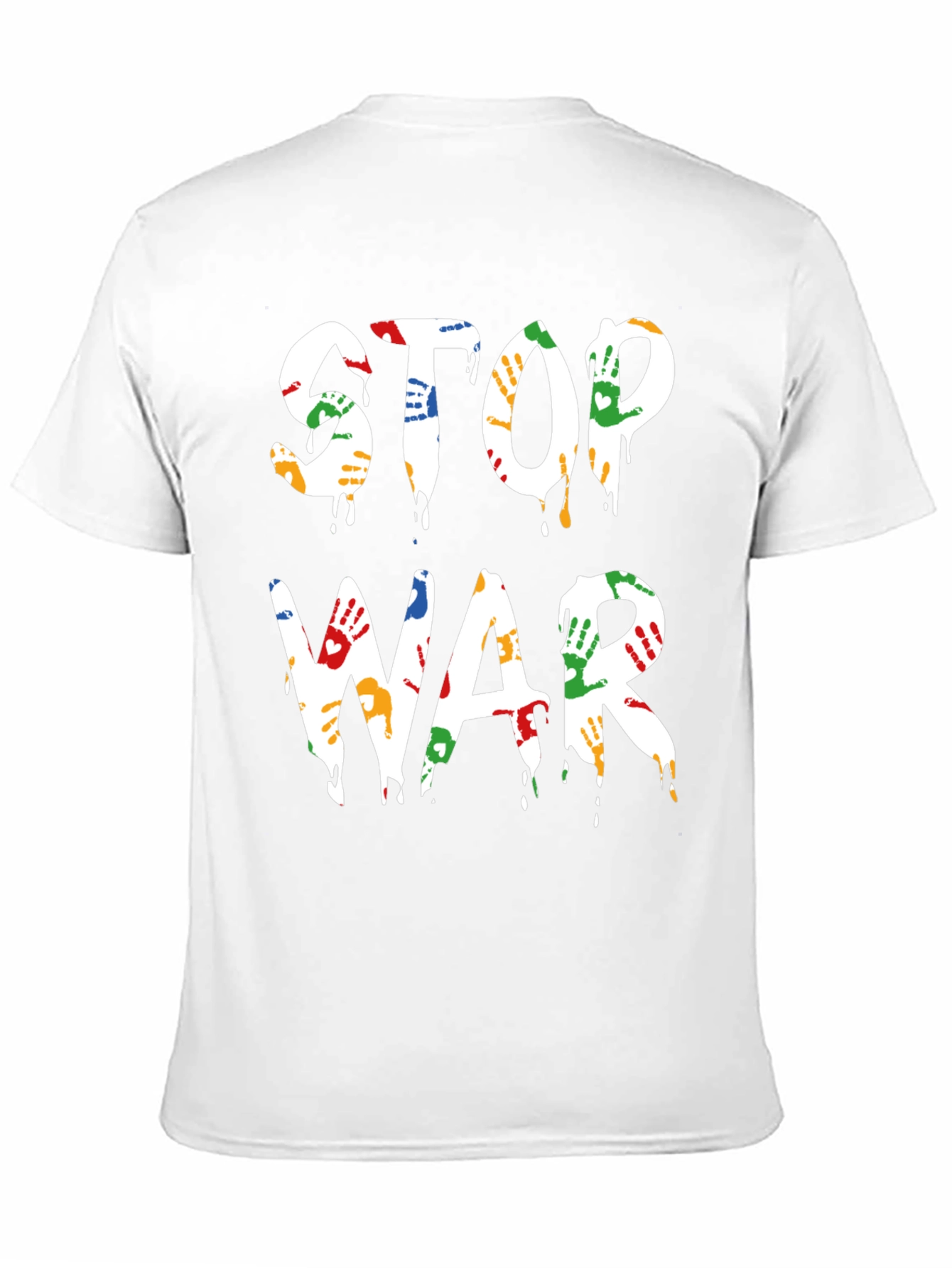 Stop War T-Shirt - Handprint Design