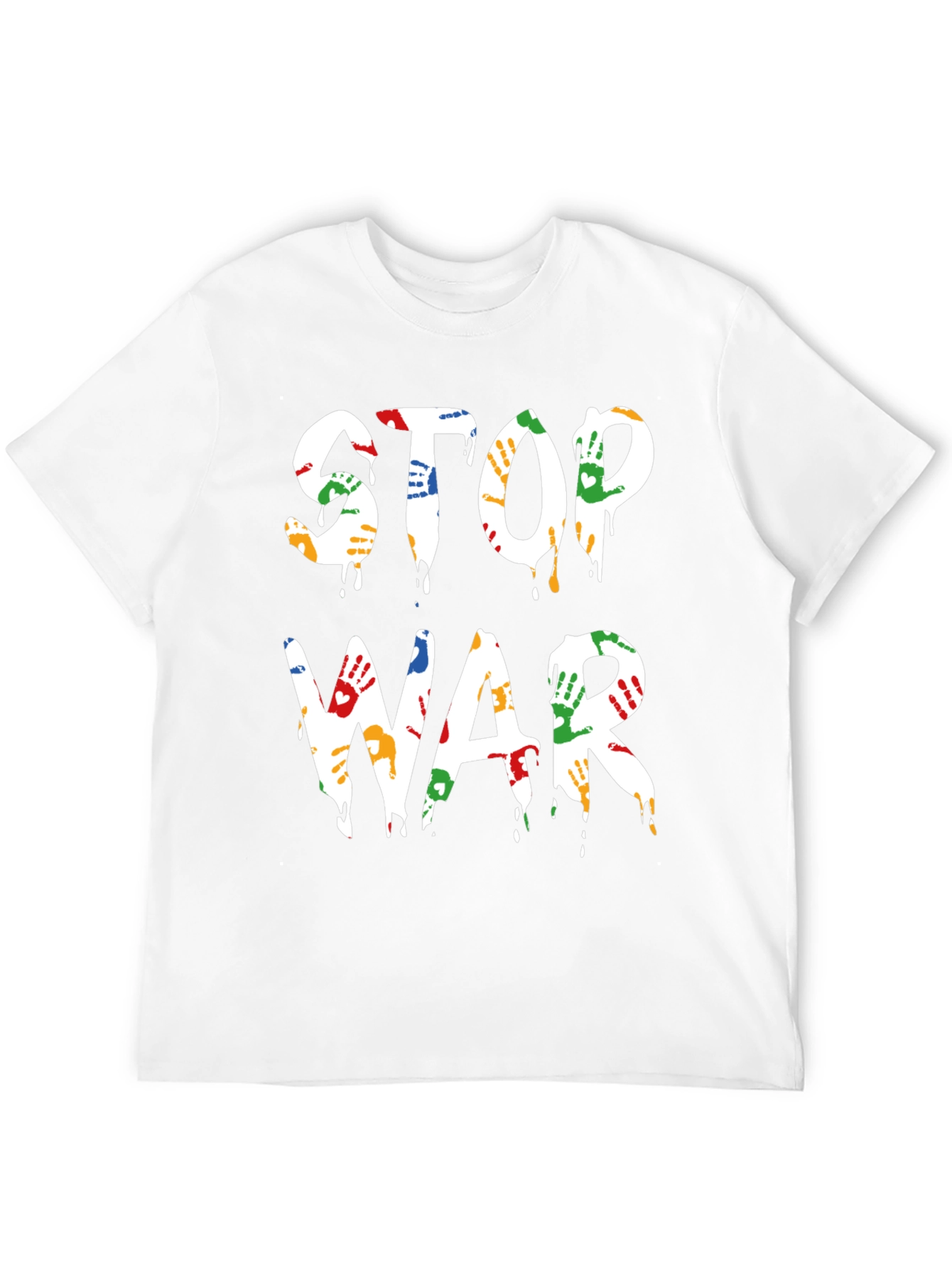 Stop War T-Shirt - Handprint Design