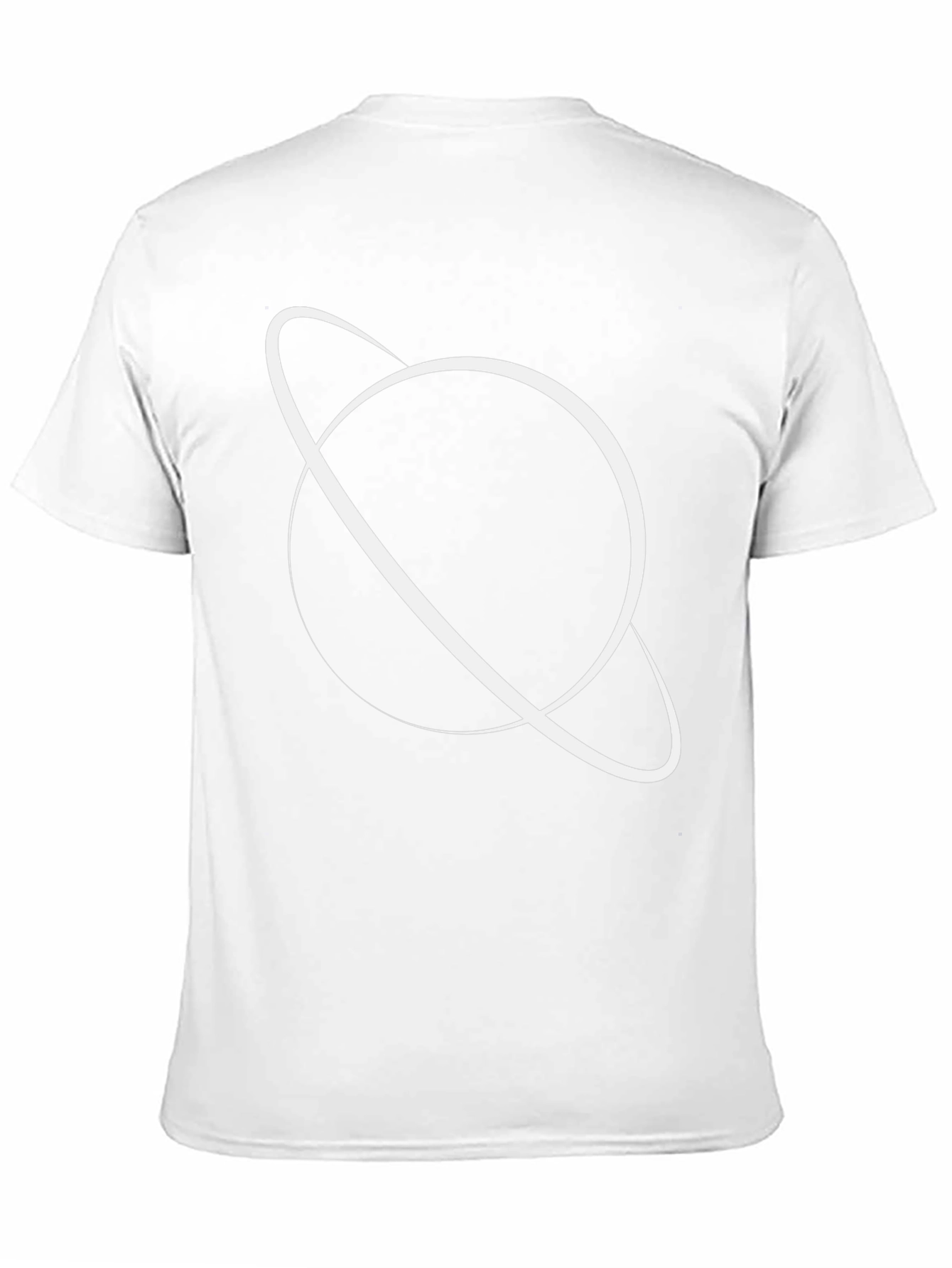 Black Graphic Tee - Saturn Design