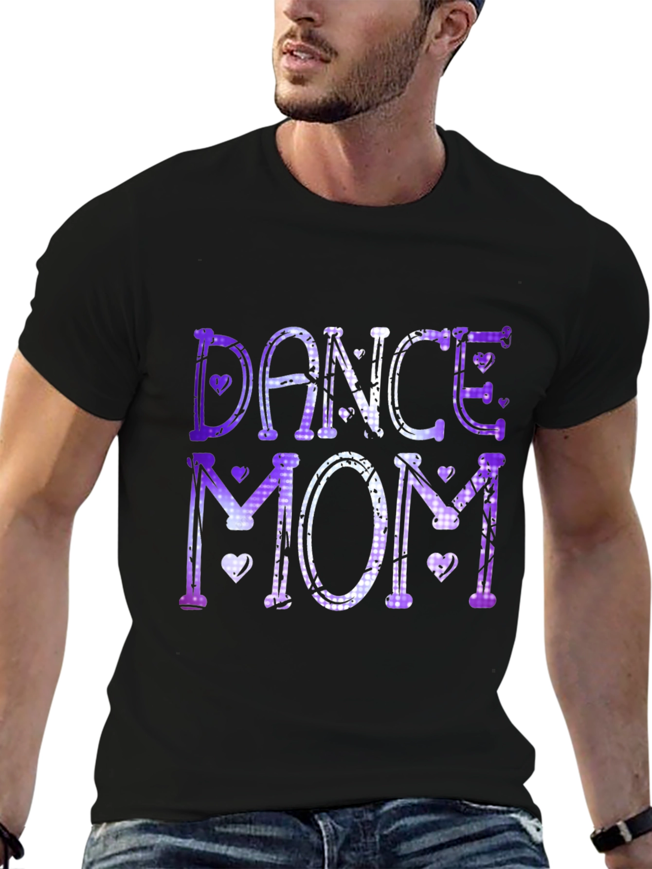 Dance Mom T-Shirt: Purple & White Design