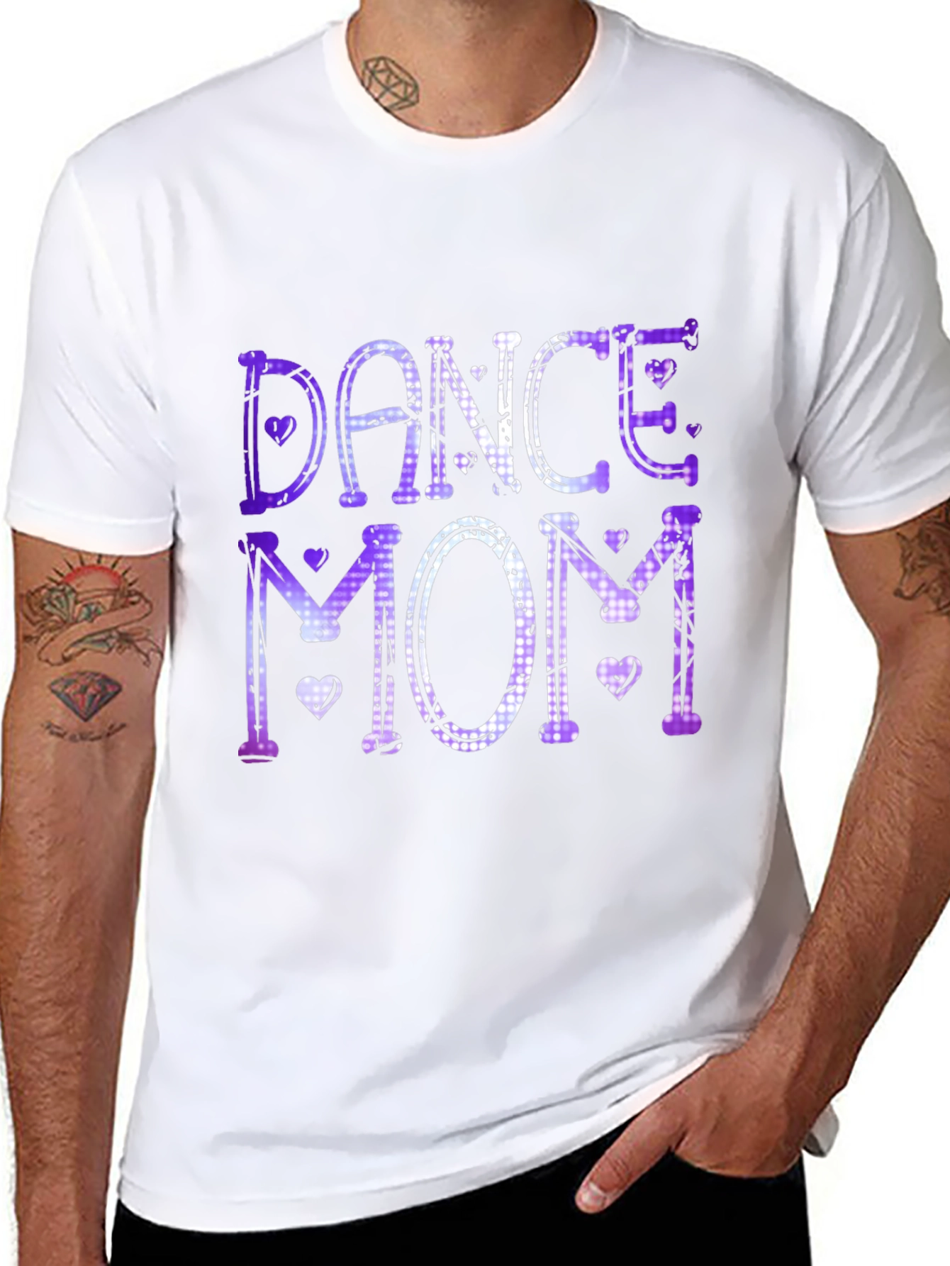 Dance Mom T-Shirt: Purple & White Design