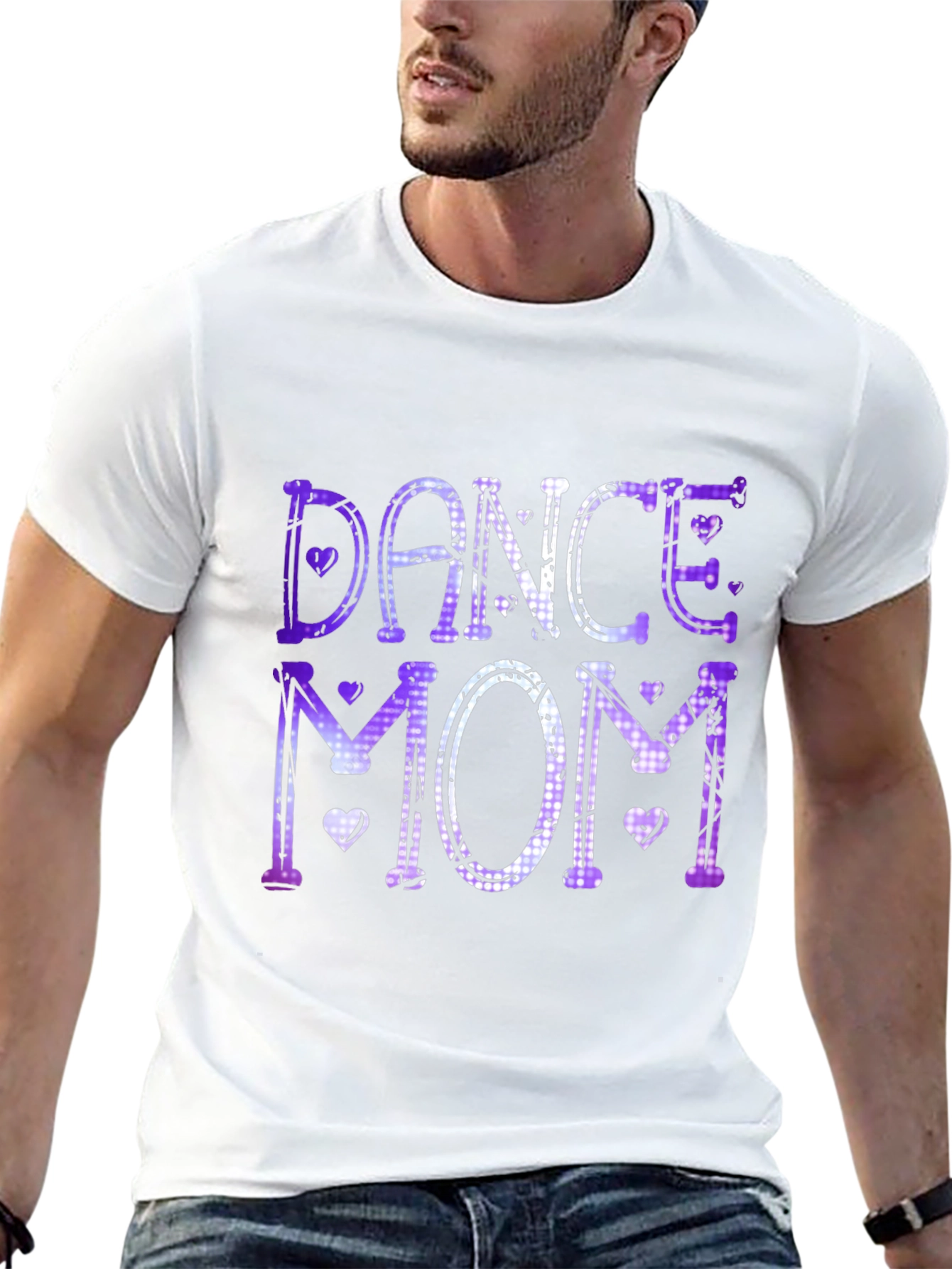 Dance Mom T-Shirt: Purple & White Design