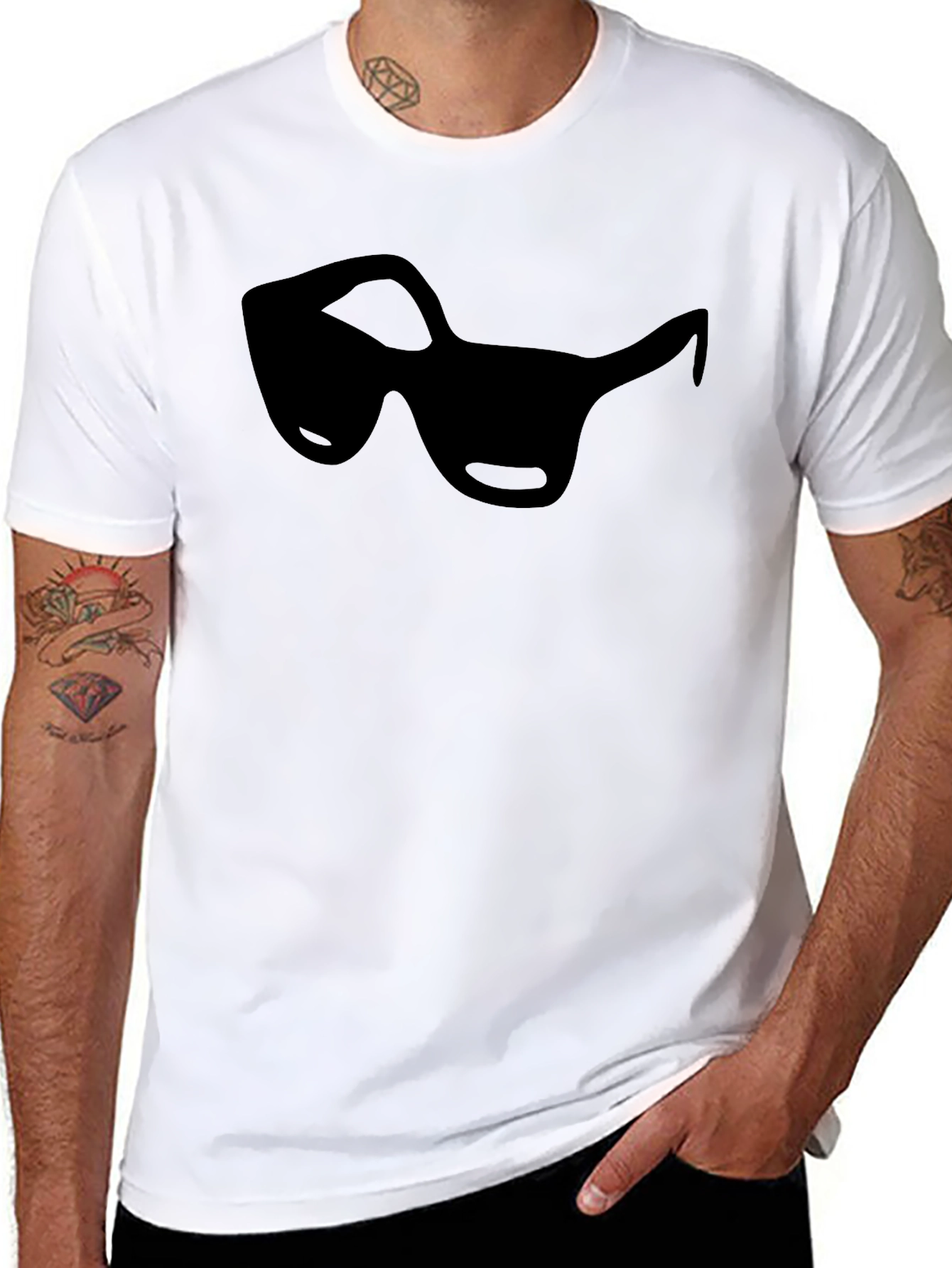 Cool Shades Tee - Black Graphic T-Shirt