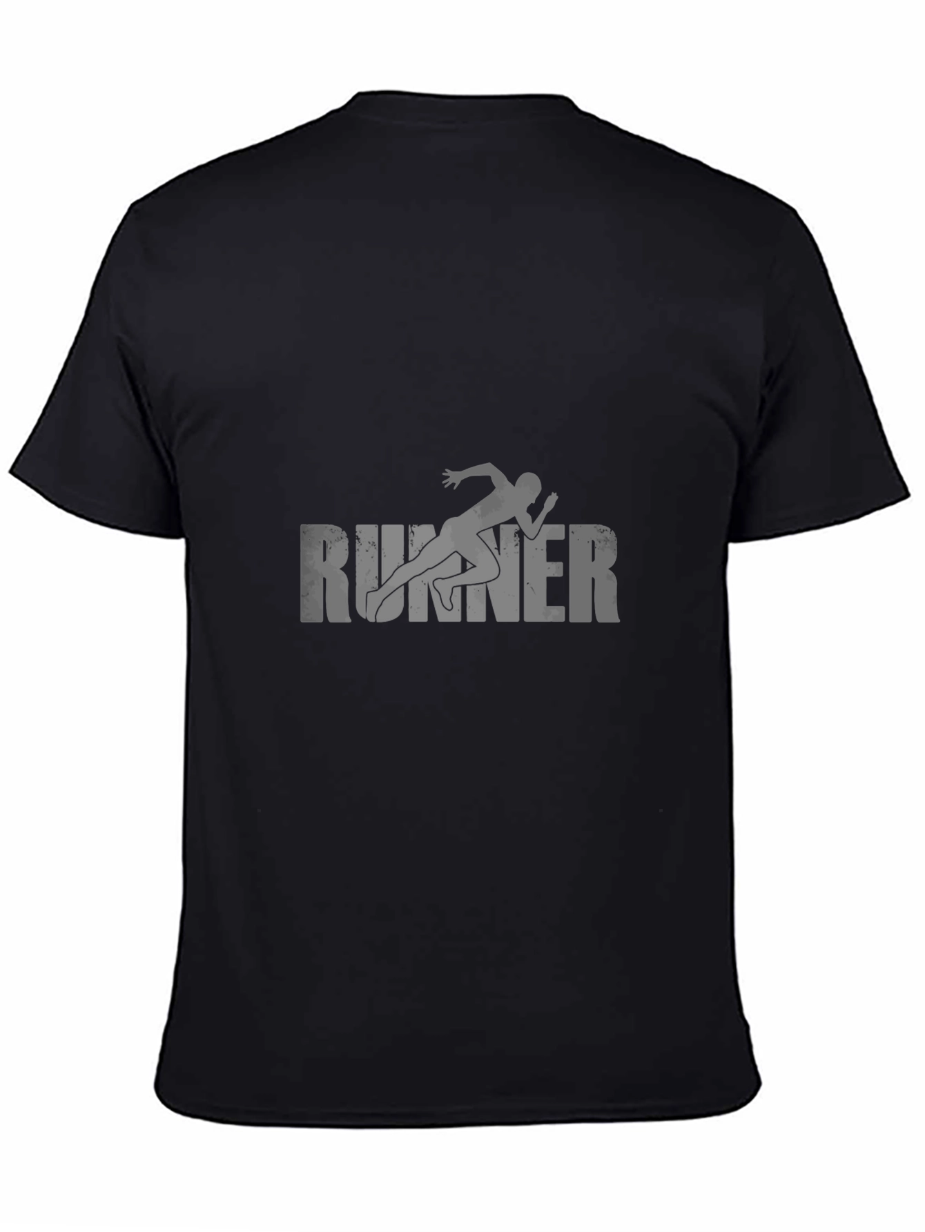 Runner Graphic T-Shirt - Black Casual Tee