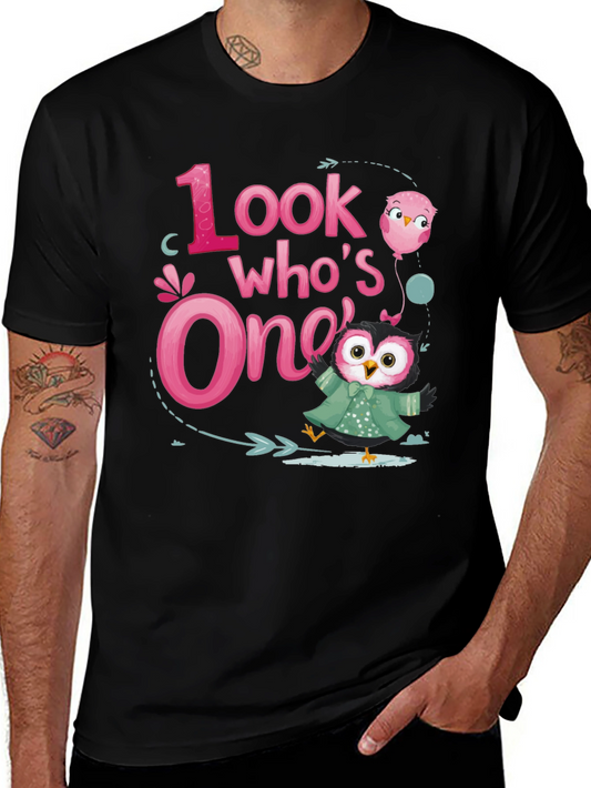 Look Whos One Owl 1st Birthday Party T-Shirt