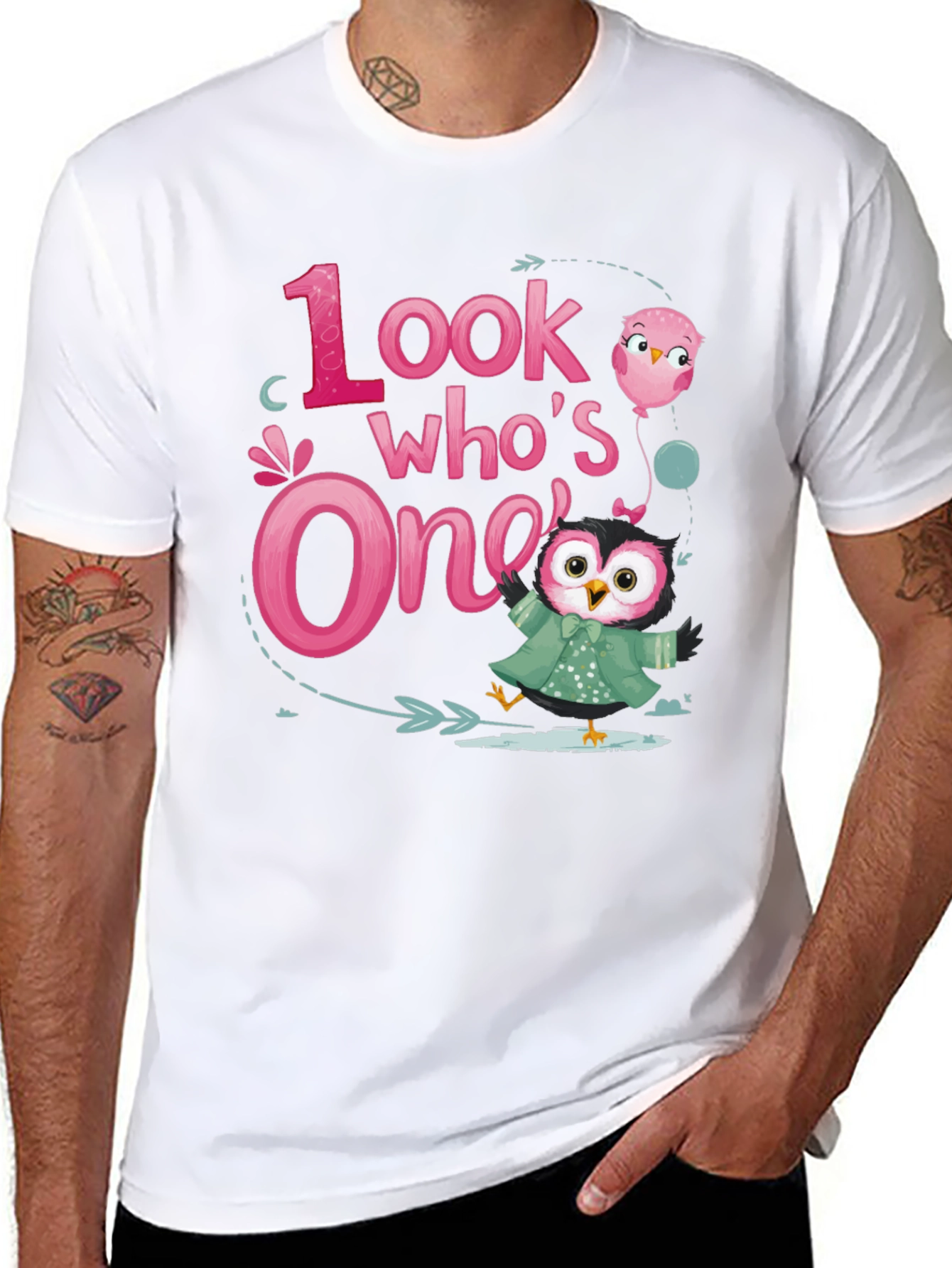 Look Whos One Owl 1st Birthday Party T-Shirt