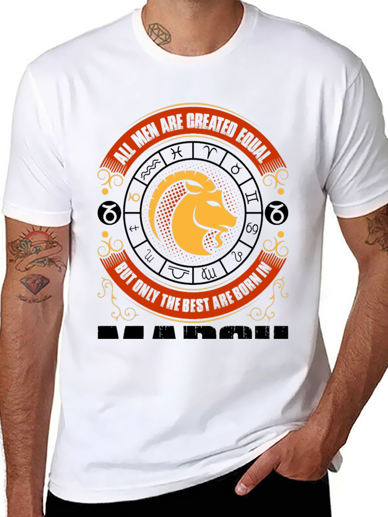 Mens Zodiac Graphic Tee - Born in March