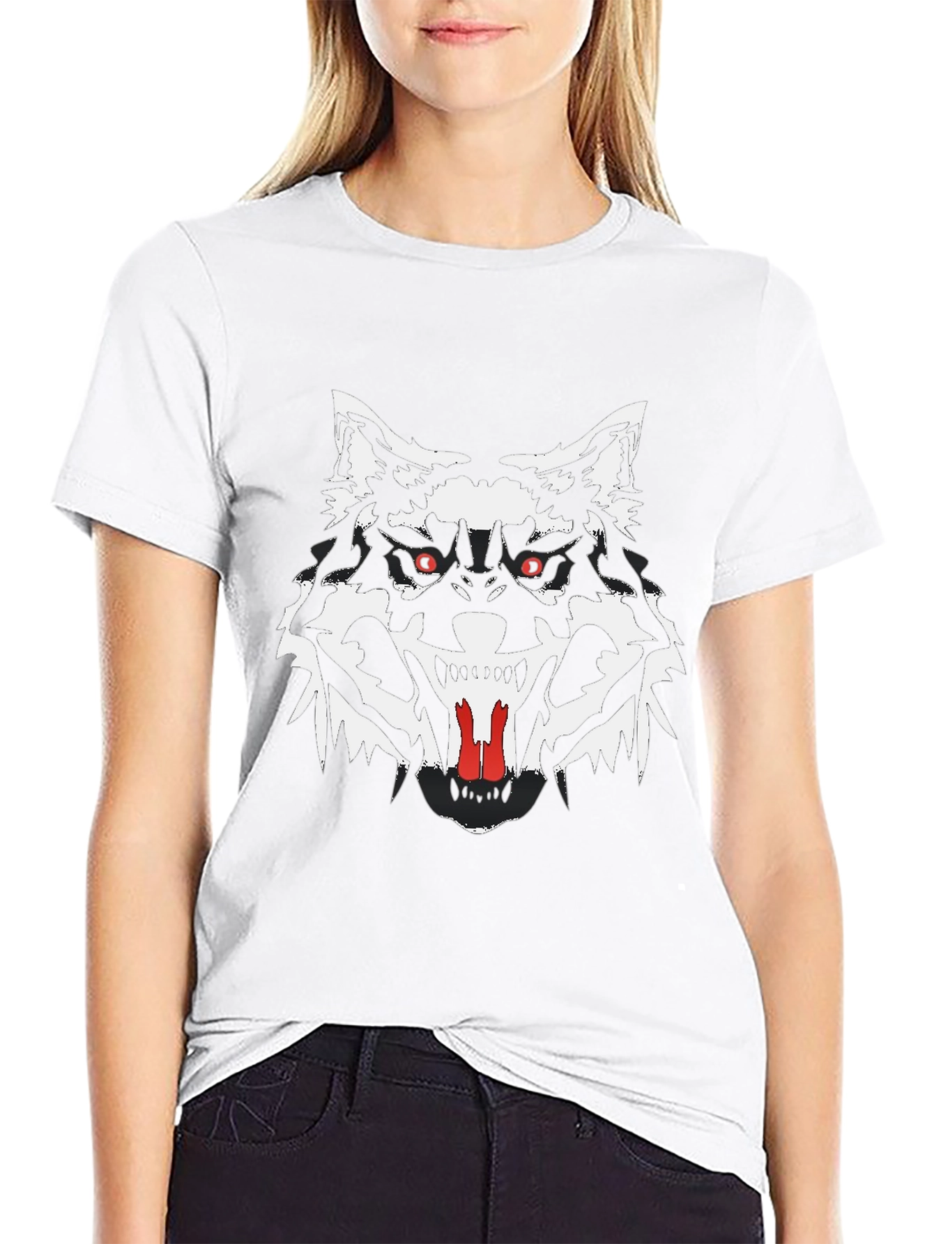 Black Wolf Graphic Tee - Mens Short Sleeve
