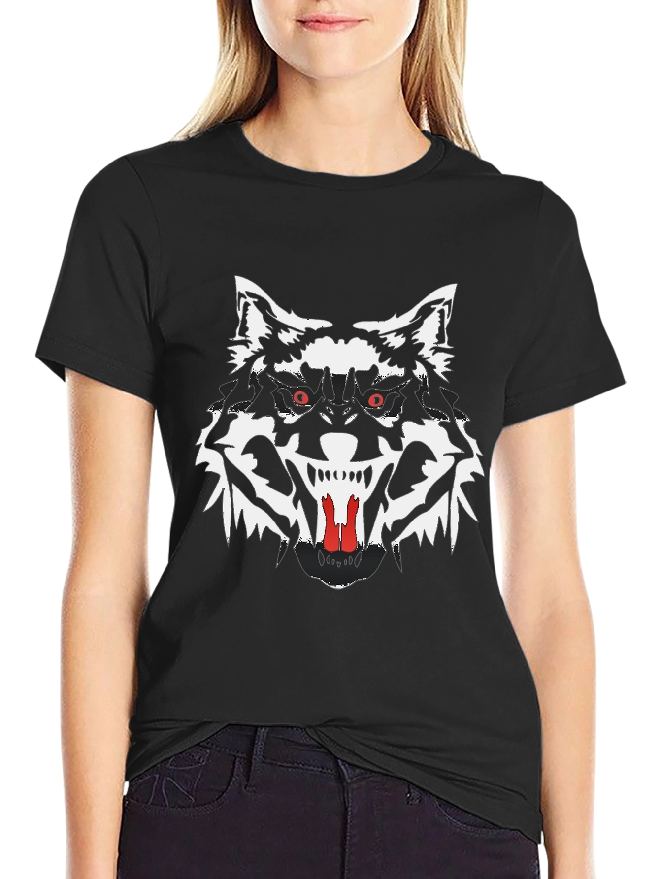 Black Wolf Graphic Tee - Mens Short Sleeve