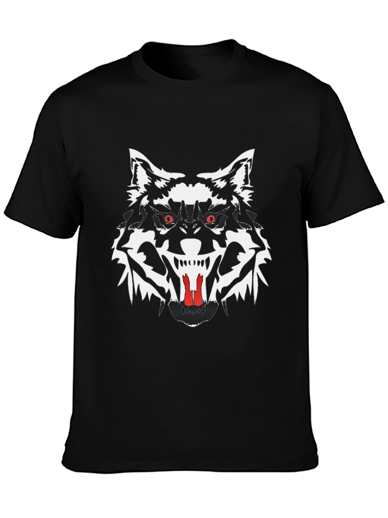 Black Wolf Graphic Tee - Mens Short Sleeve