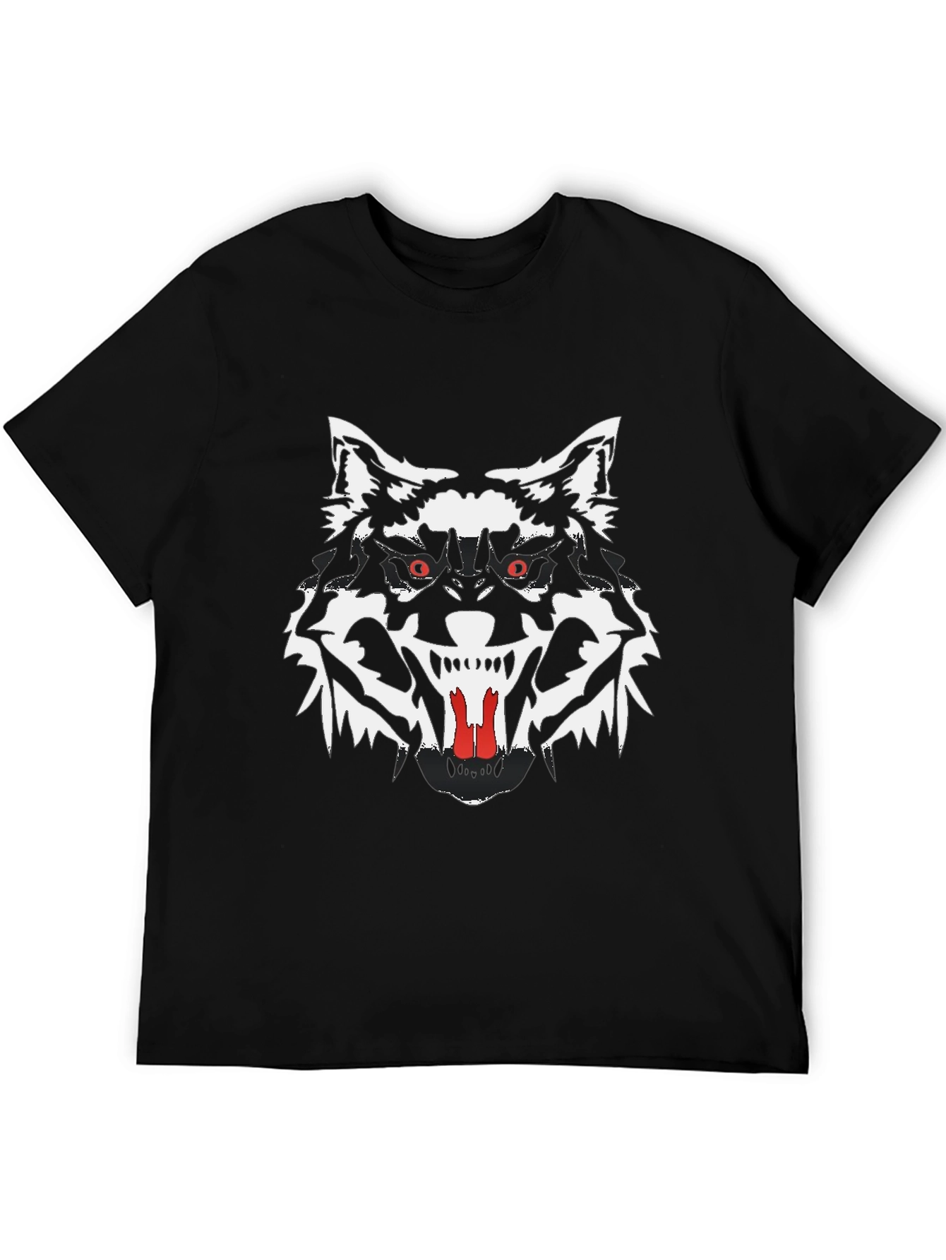 Black Wolf Graphic Tee - Mens Short Sleeve