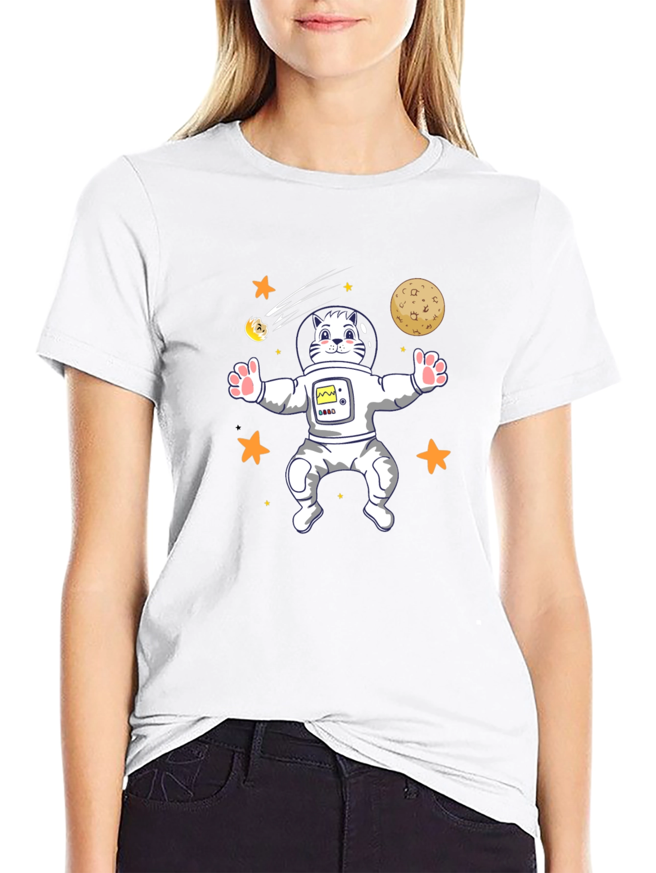 Cat Astronaut T-Shirt - Space Kitten Tee