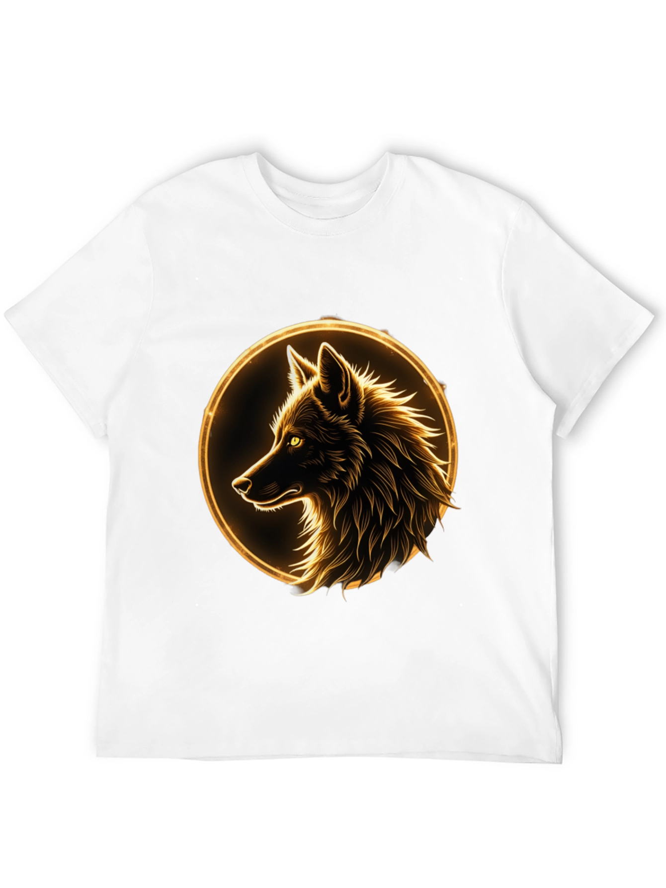 Wolf Graphic Tee - Golden Aura Design