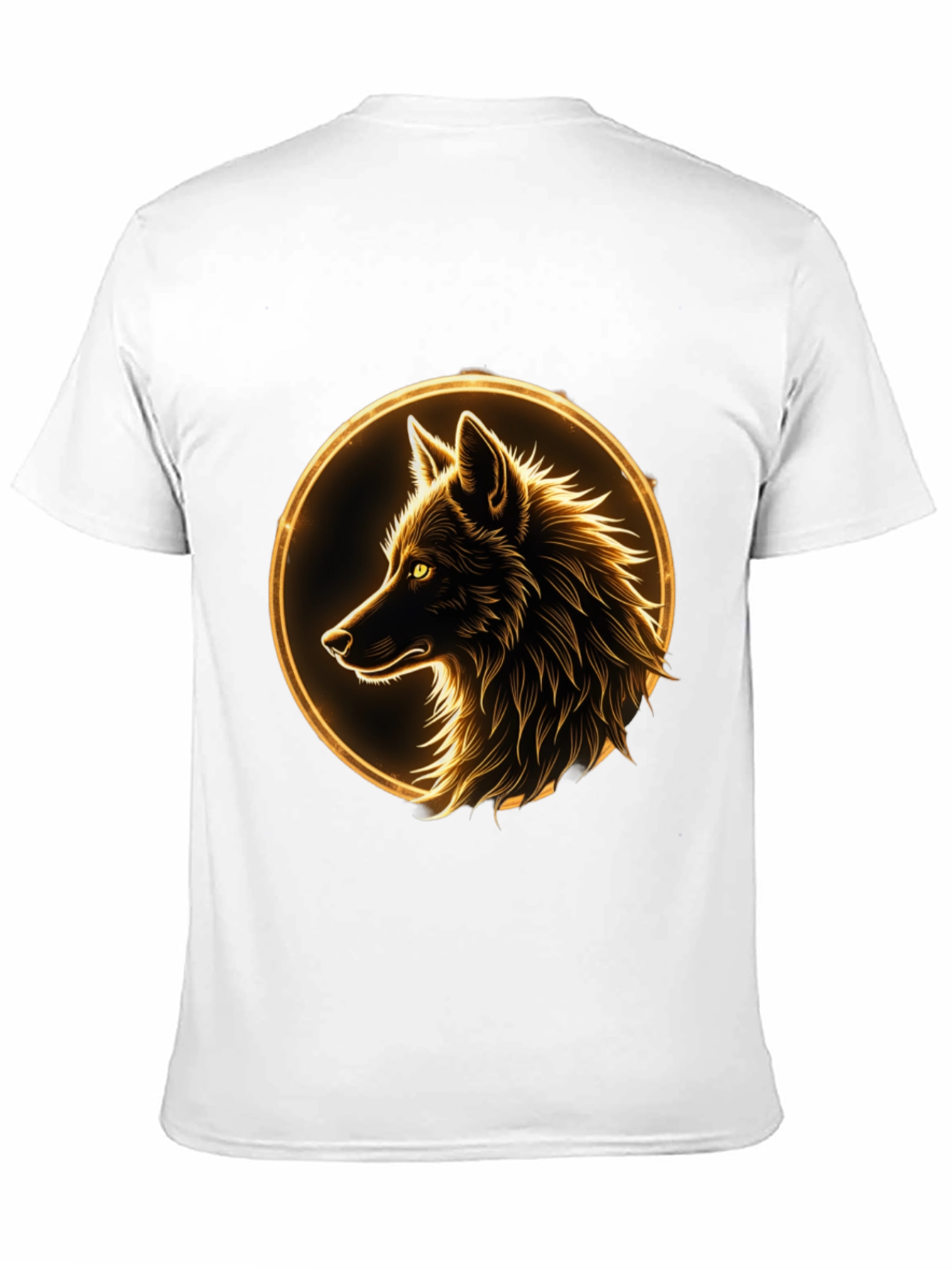 Wolf Graphic Tee - Golden Aura Design