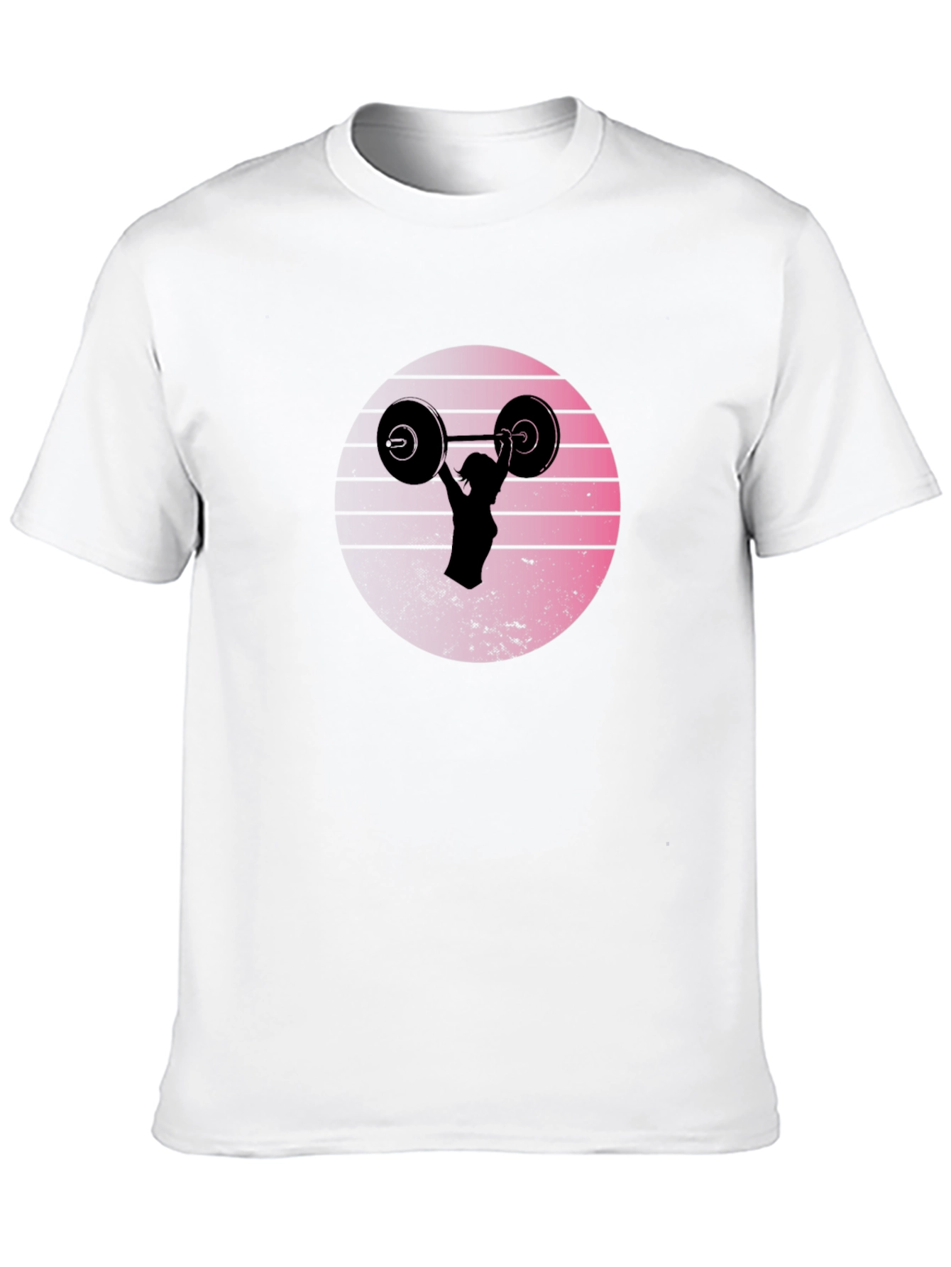 Retro Sunset Weightlifting T-Shirt