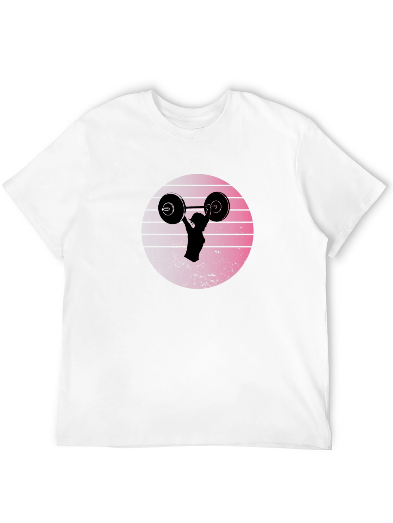Retro Sunset Weightlifting T-Shirt