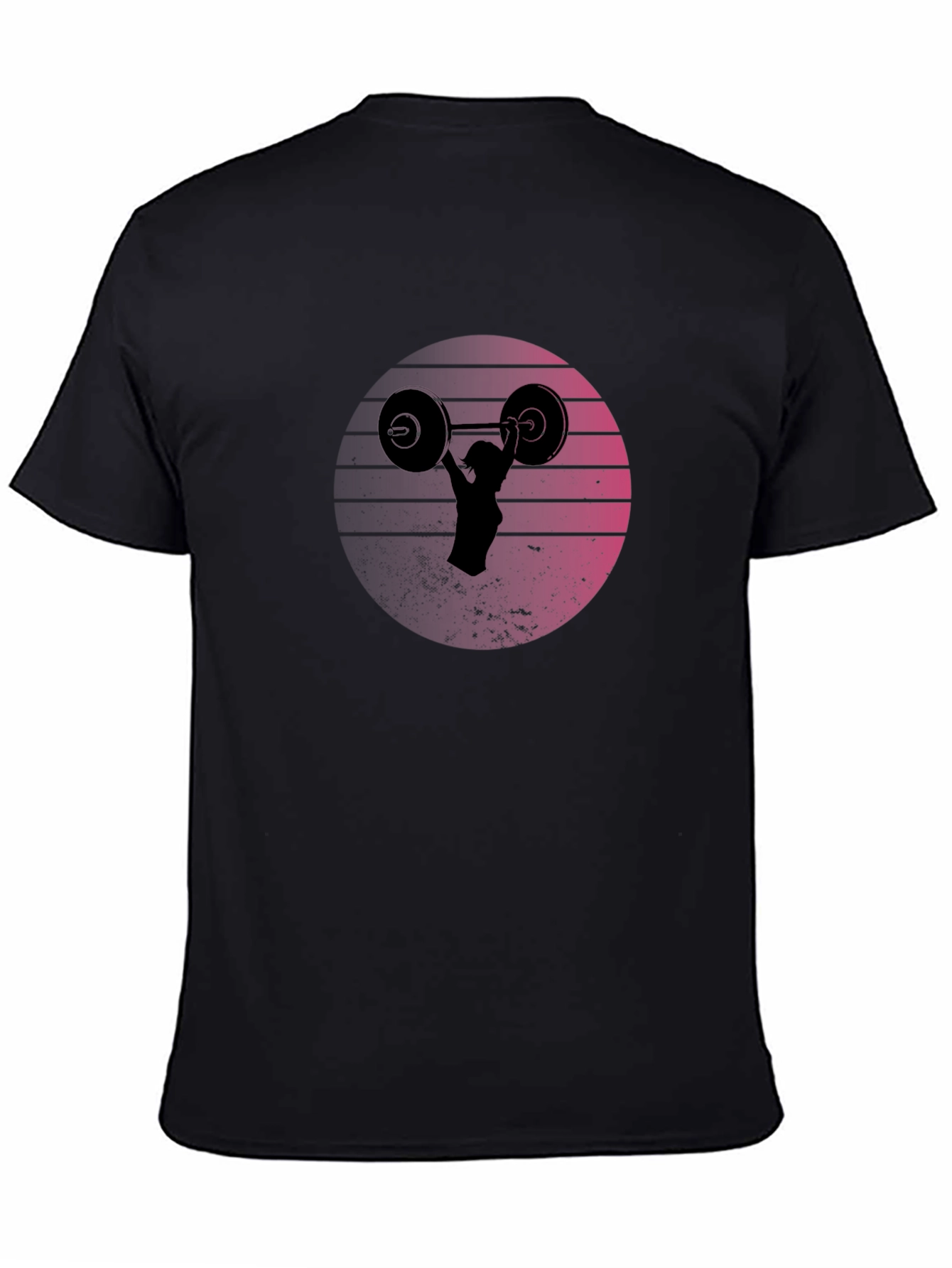Retro Sunset Weightlifting T-Shirt