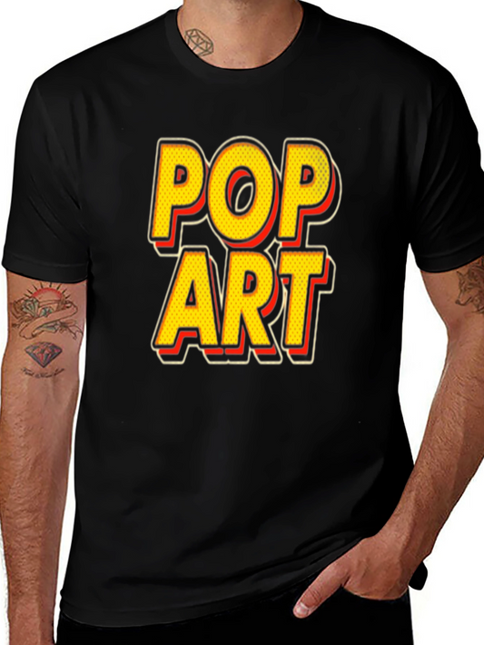 Pop Art Graphic Black T-Shirt - Unique Design Tee