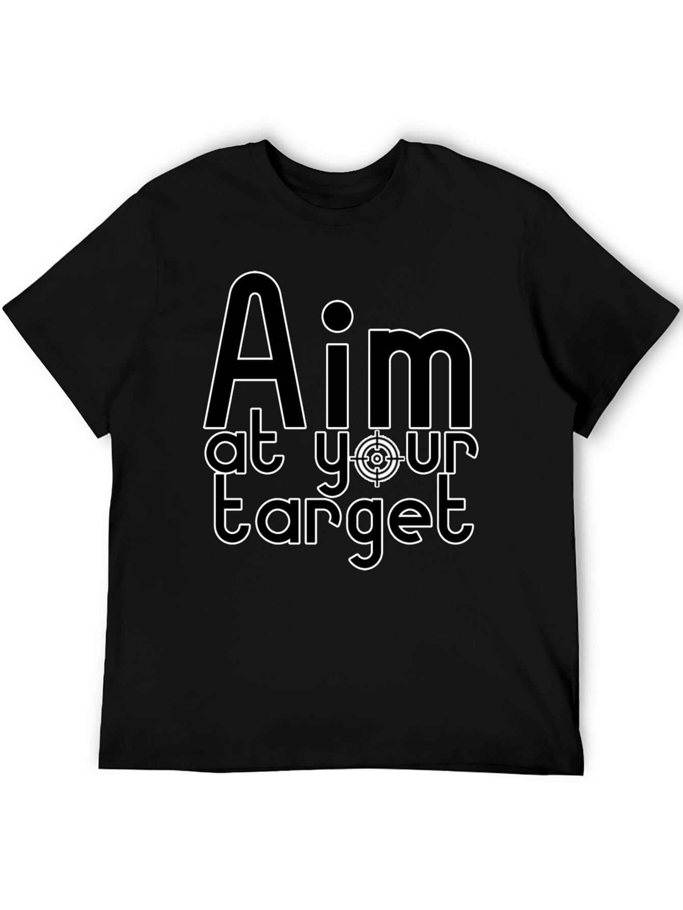 Aim at Your Target Graphic T-Shirt - Black