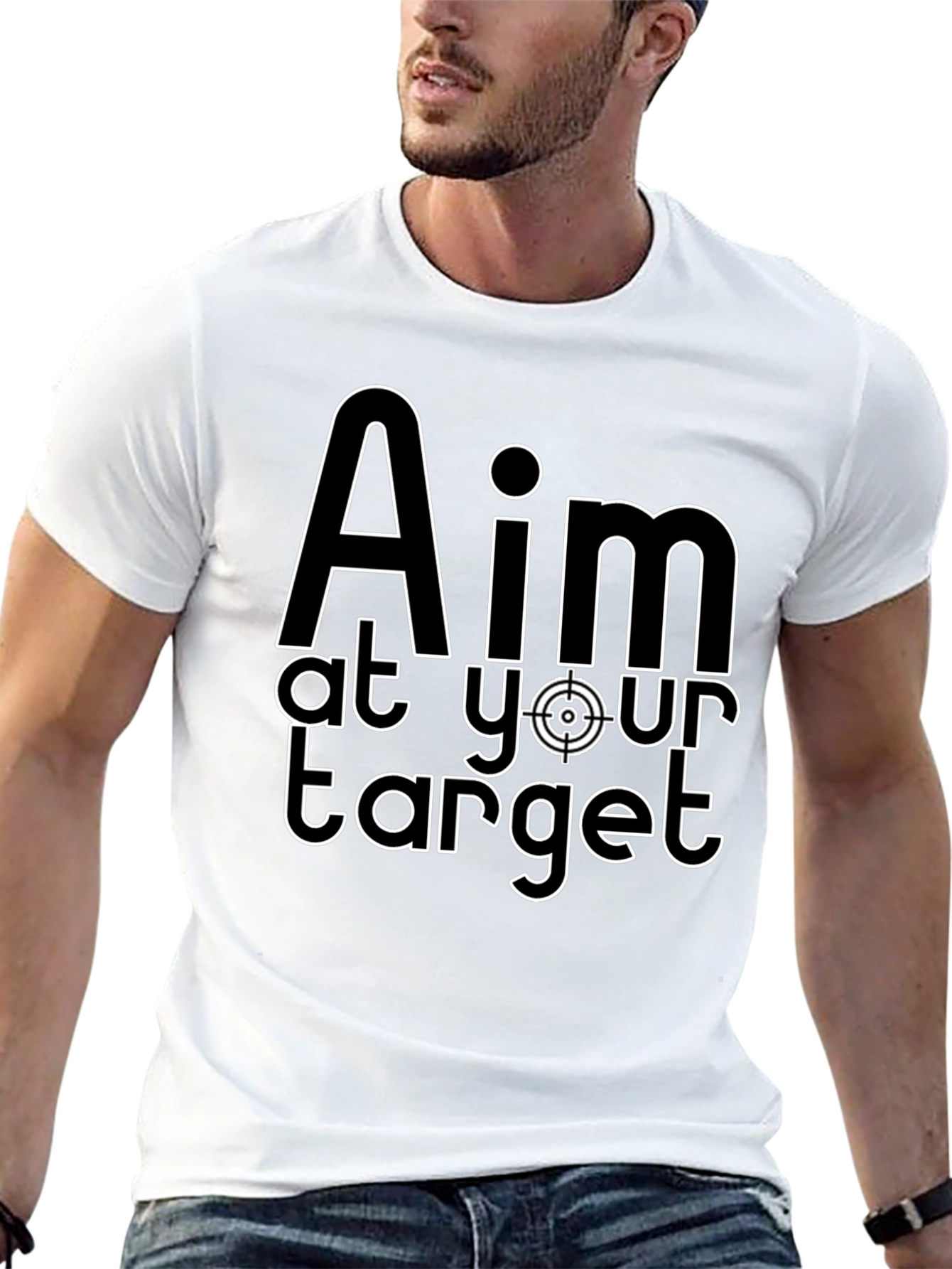 Aim at Your Target Graphic T-Shirt - Black